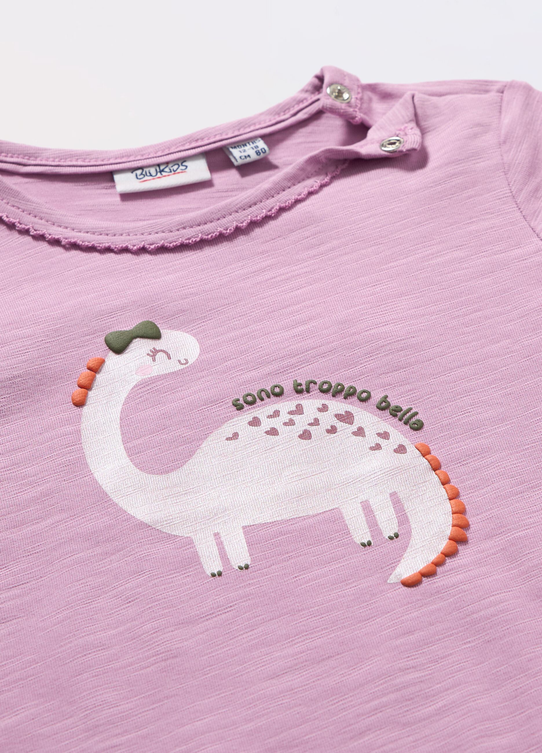 T-shirt in jersey di cotone stretch neonata_1