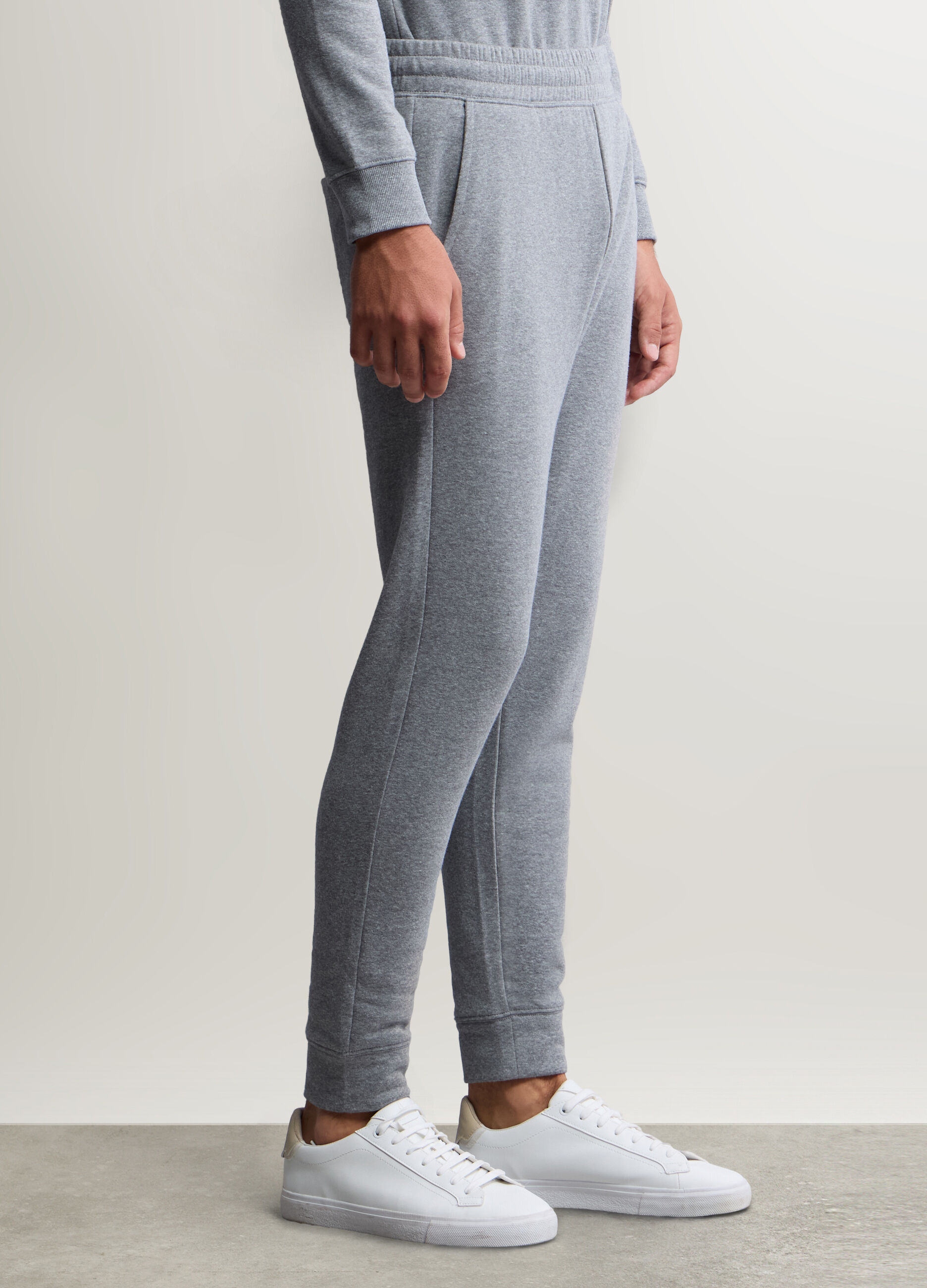 Jogger slim fit in felpa di cotone uomo