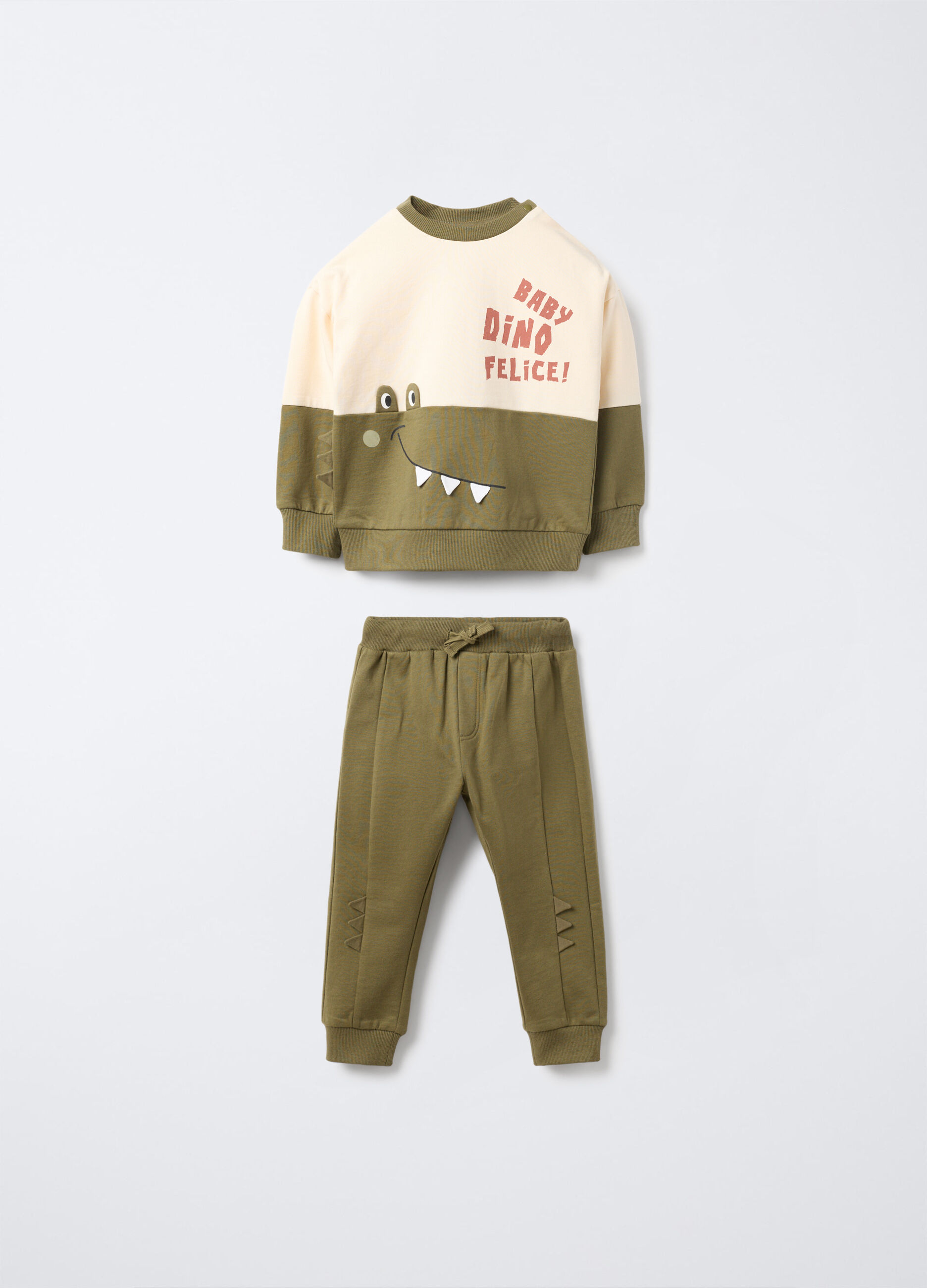 Jogging set in puro cotone garzato bimbo_0