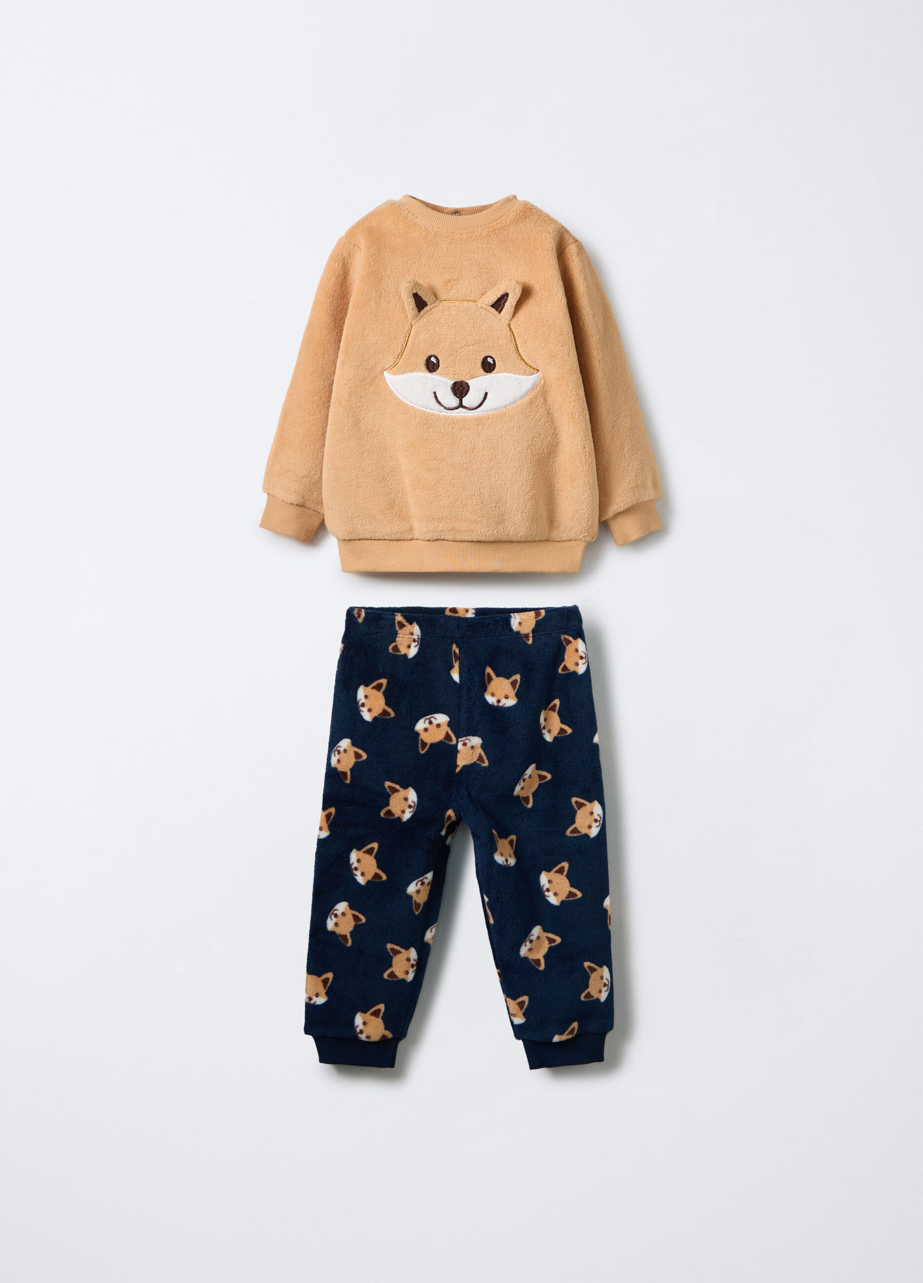 Set pigiama lungo in coral fleece _0