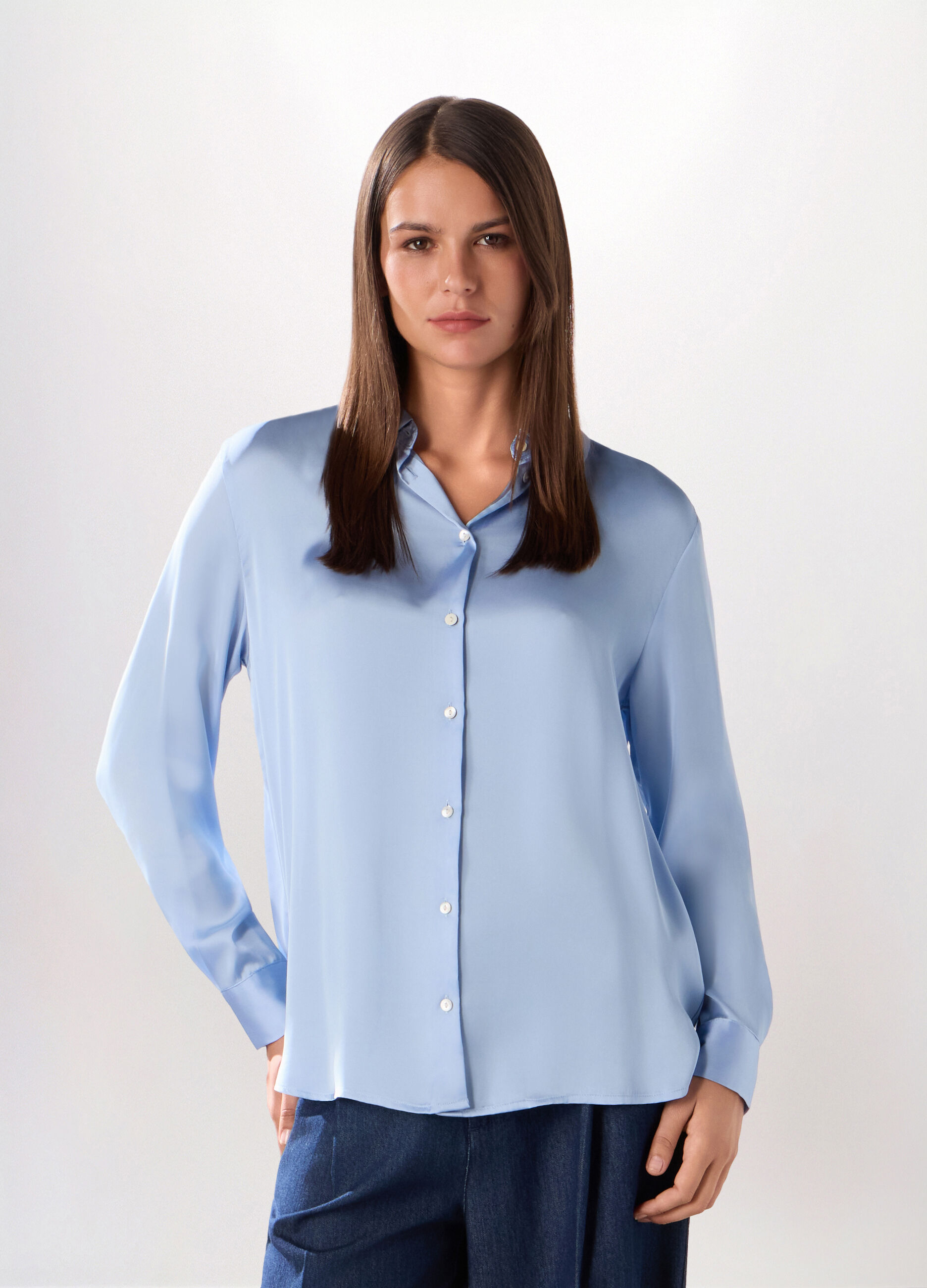 Camicia in raso donna_0