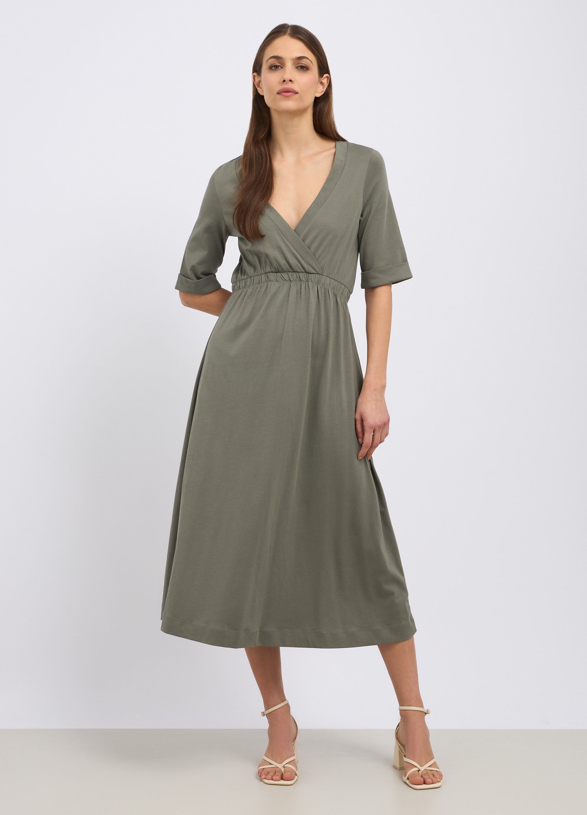 Abito in puro cotone lungo donna_0