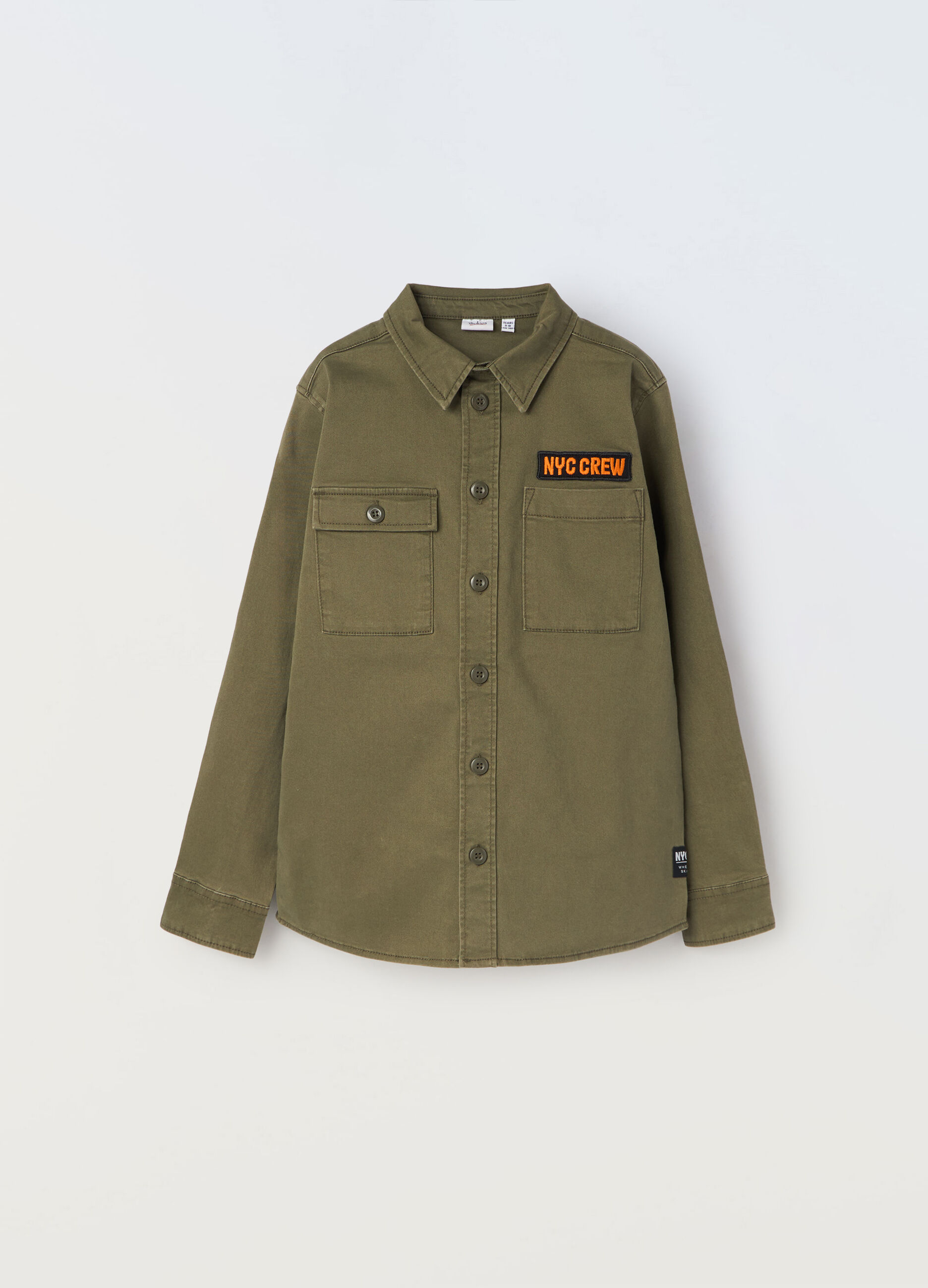 Camicia in cotone stretch ragazzo_0