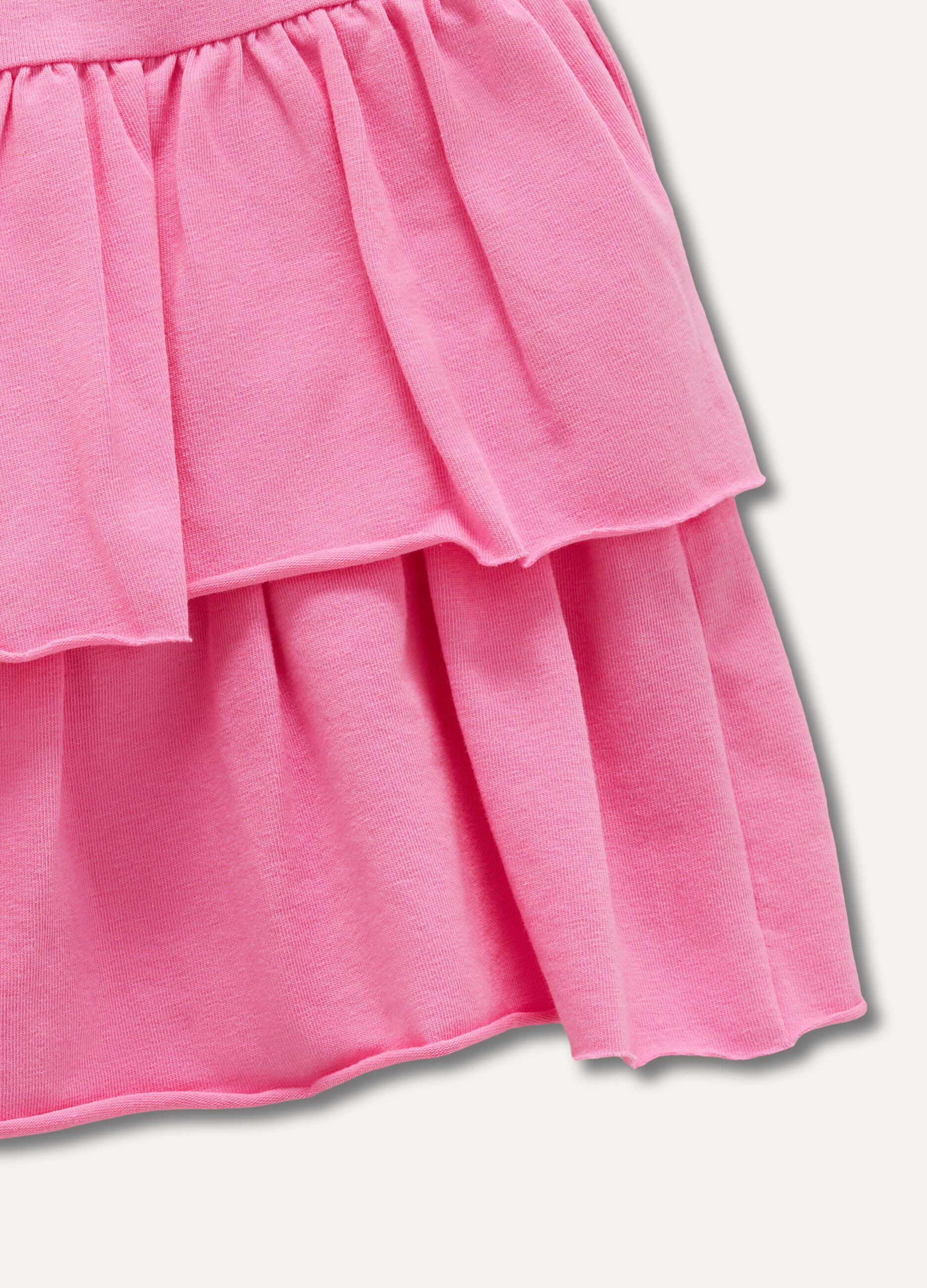 Gonna a balze in cotone stretch bambina_1