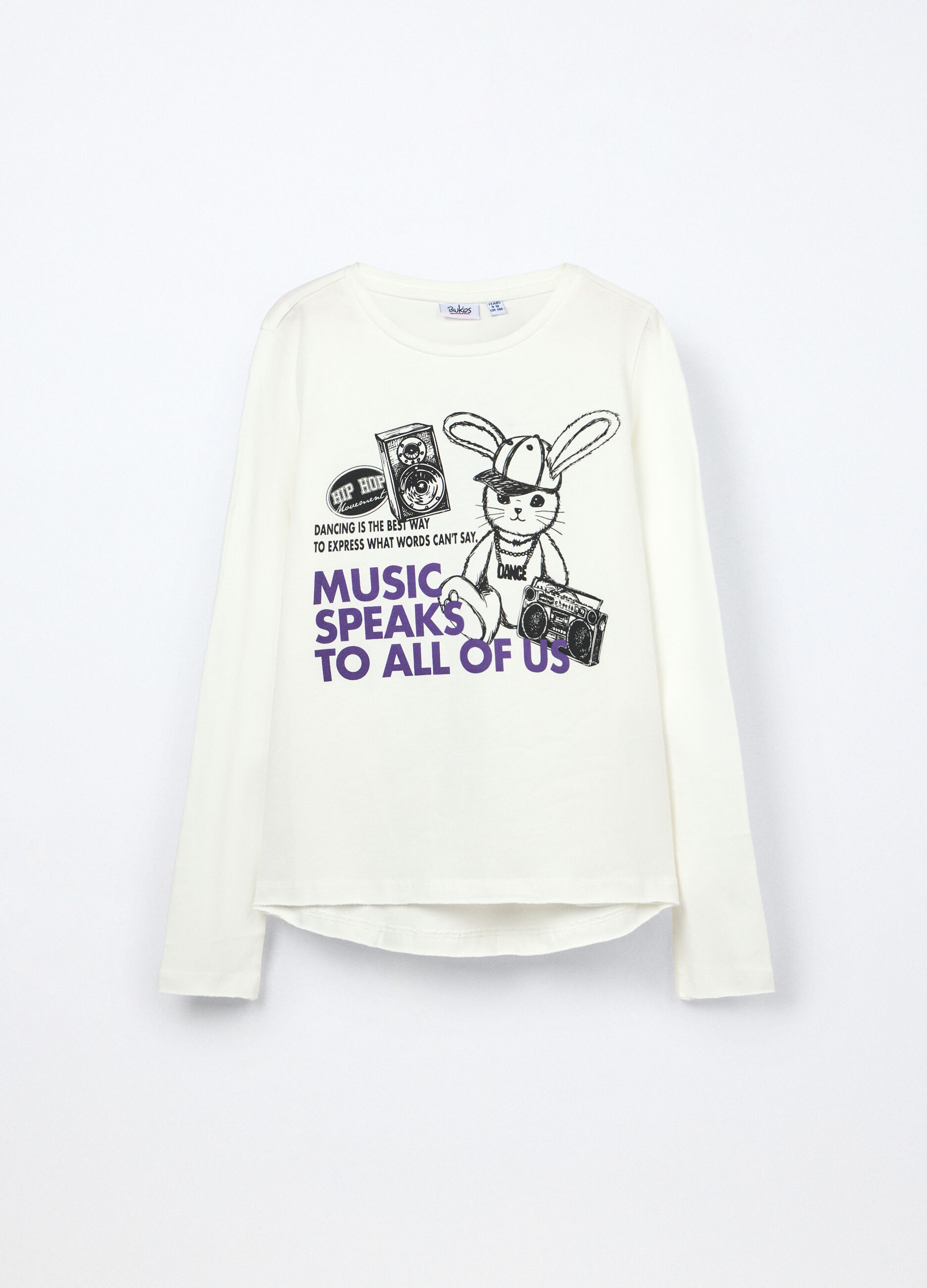 T-shirt in jersey di puro cotone ragazza_0