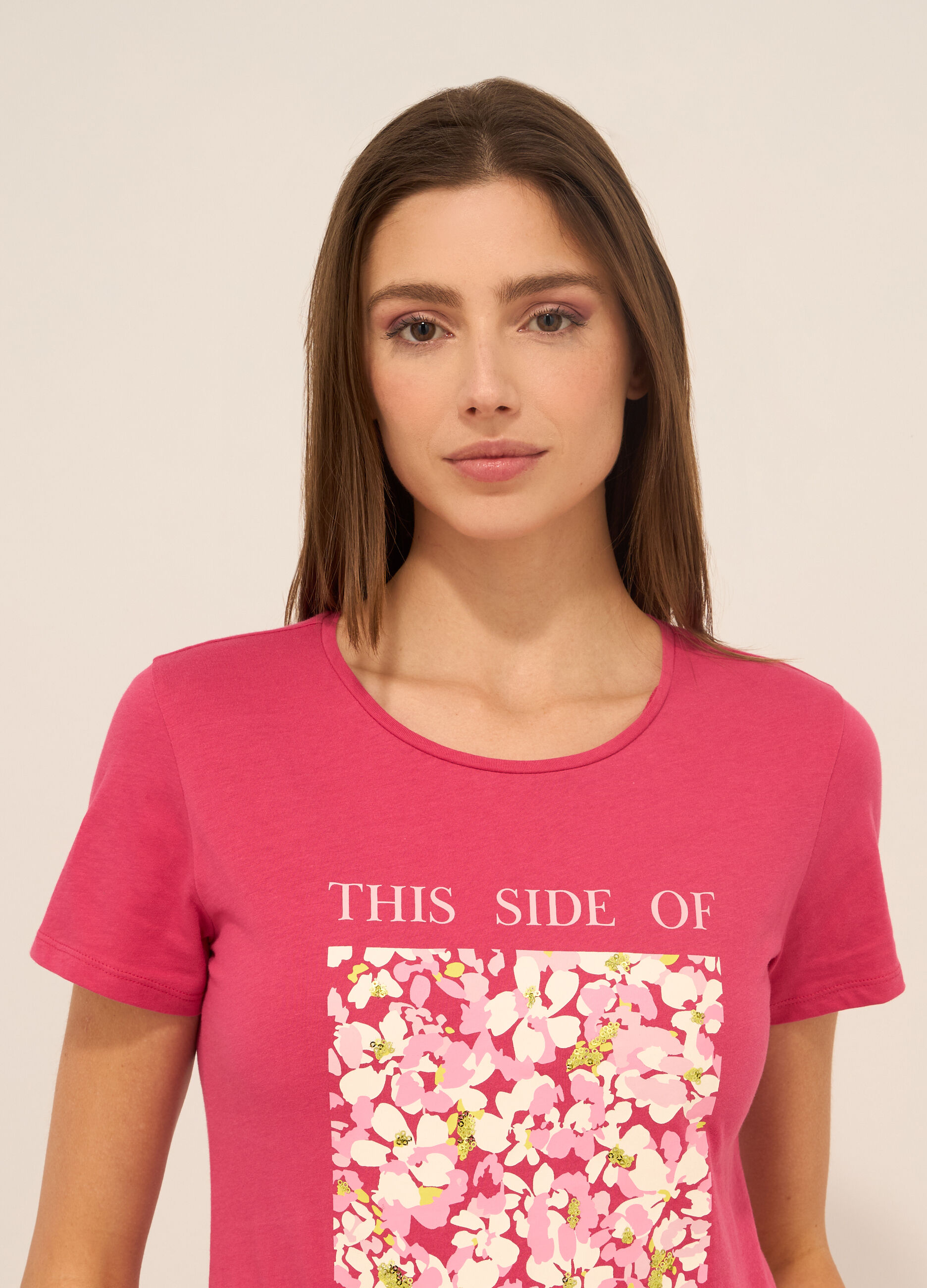 T-shirt in jersey di puro cotone donna_2
