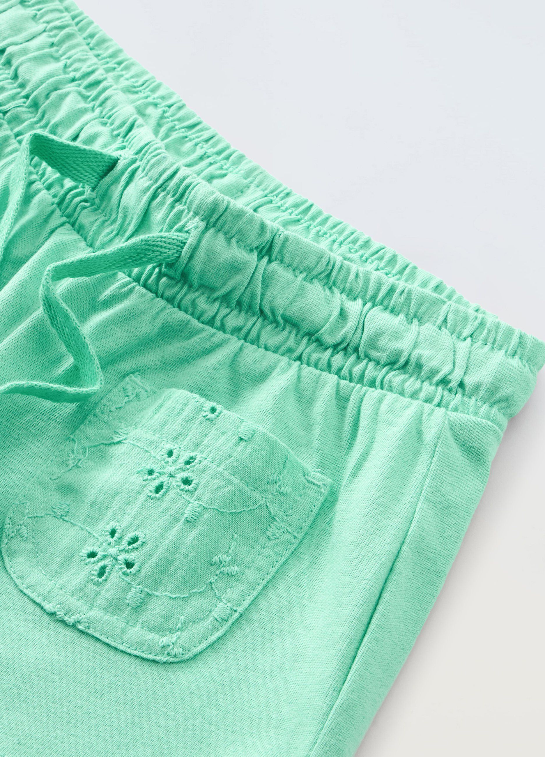 Shorts in puro cotone neonata_1