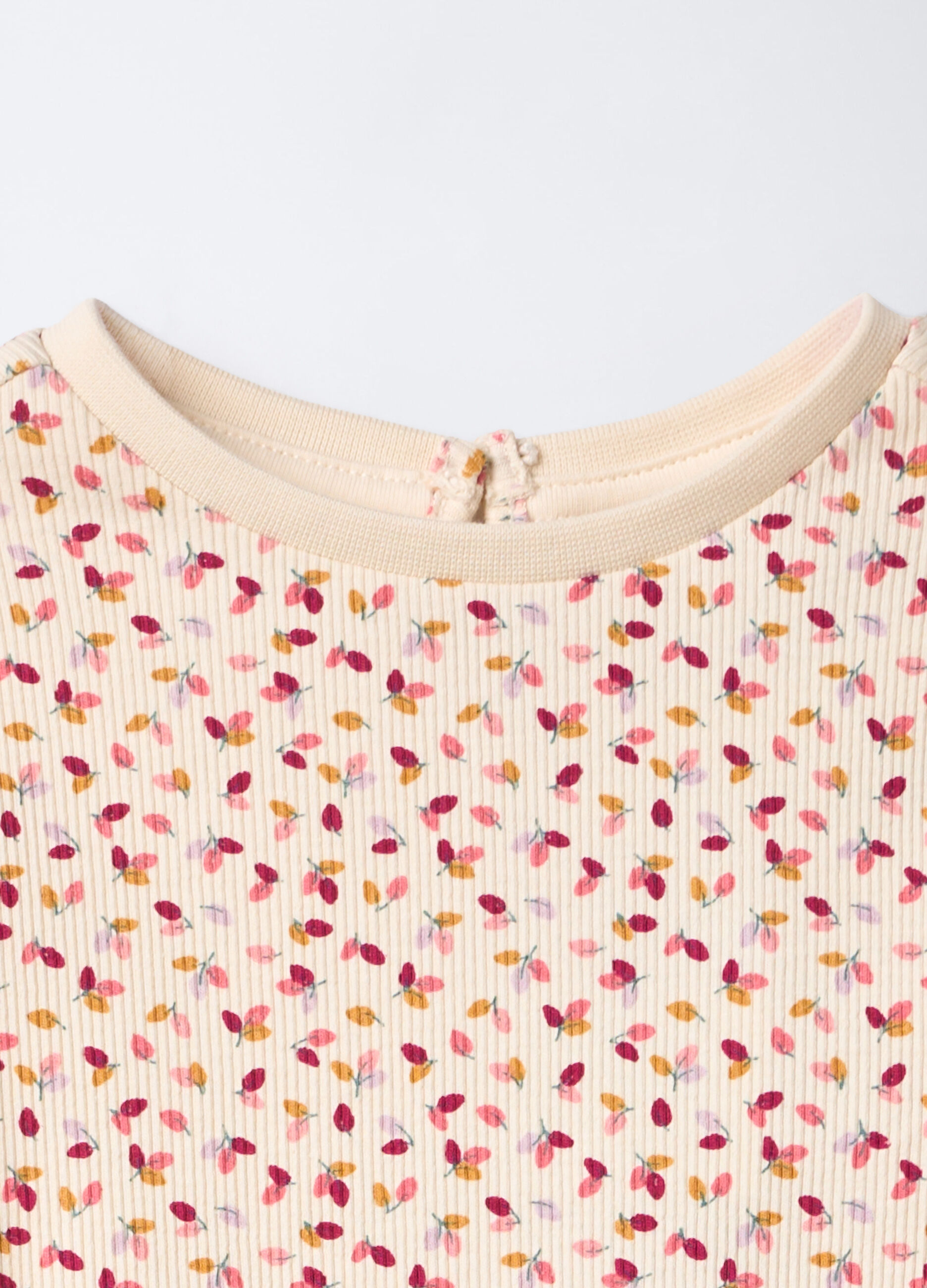 T-shirt in costina di cotone stretch bimba_2