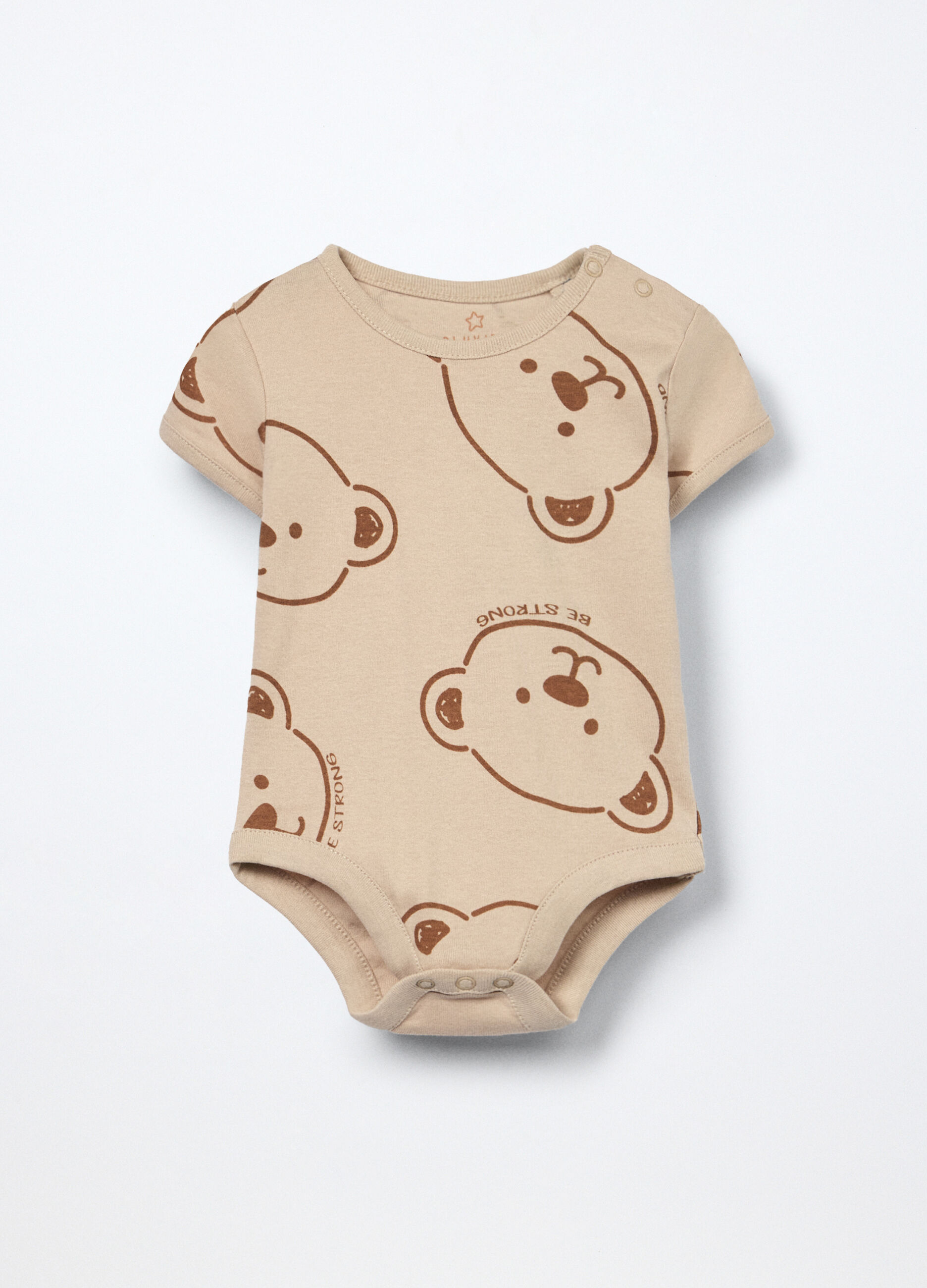 Body in costina di puro cotone neonato_0