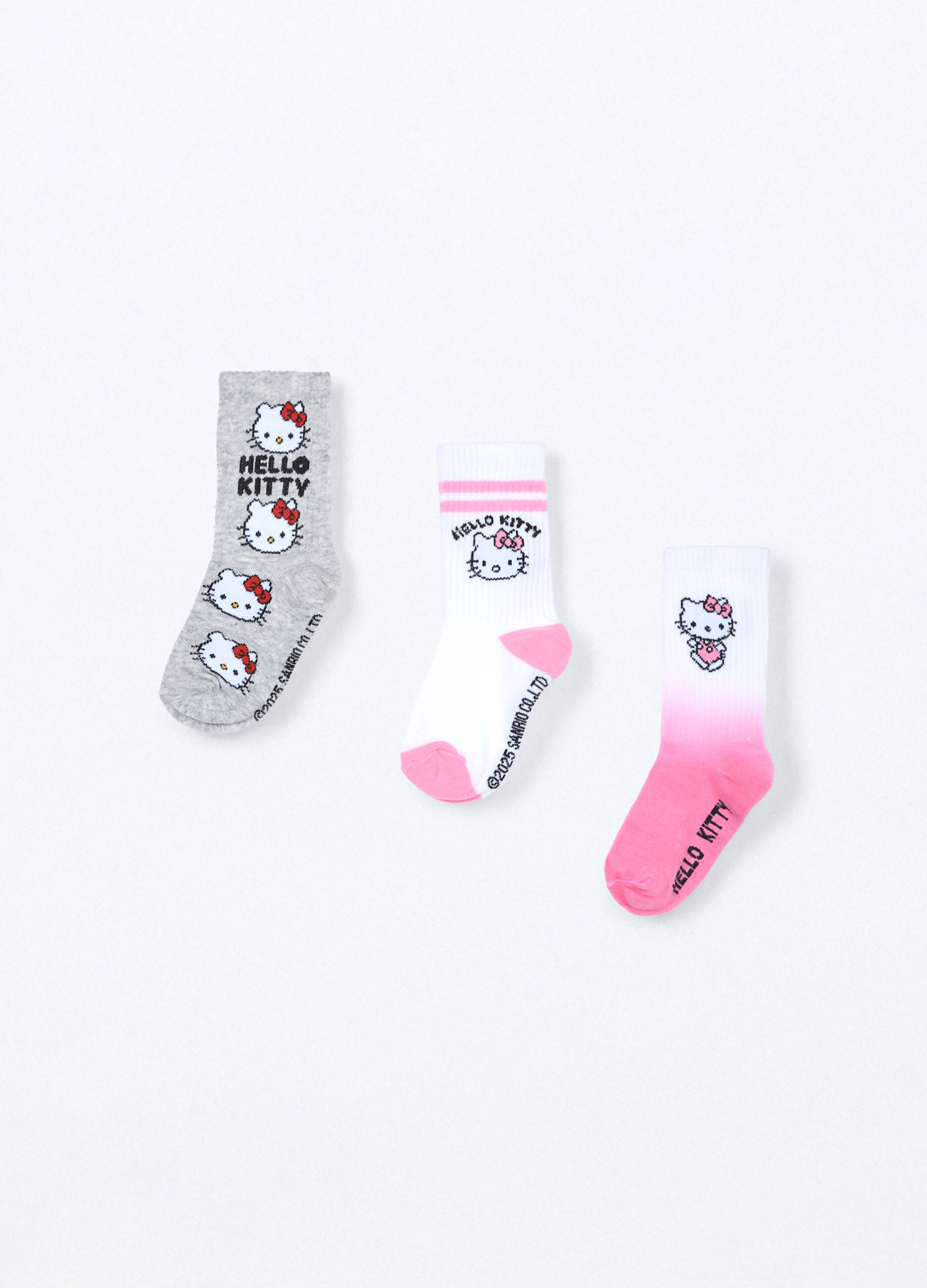 Pack 3 calzini lunghi Hello Kitty misto cotone bambina_1
