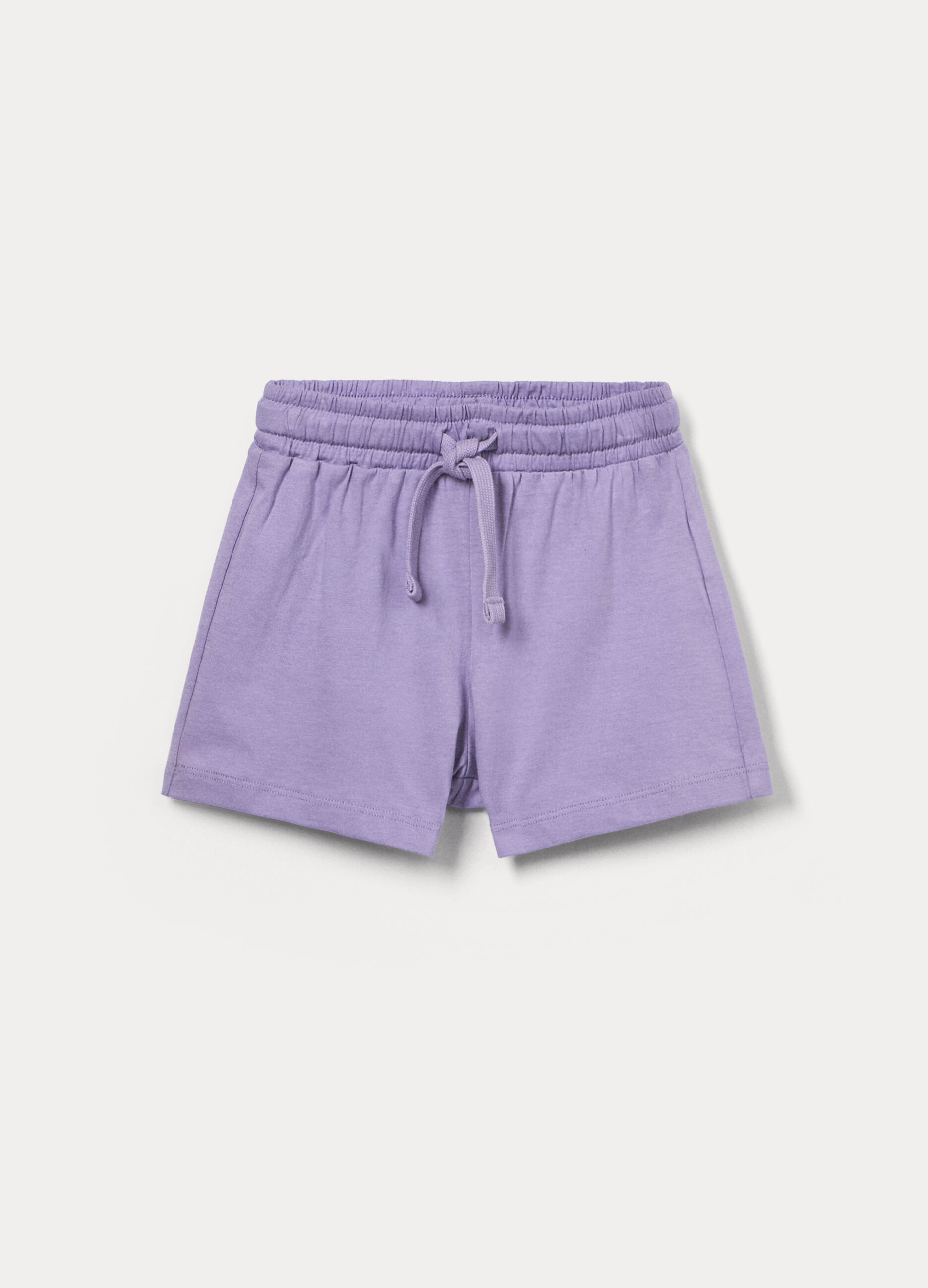 Shorts in jersey di puro cotone bambina_0