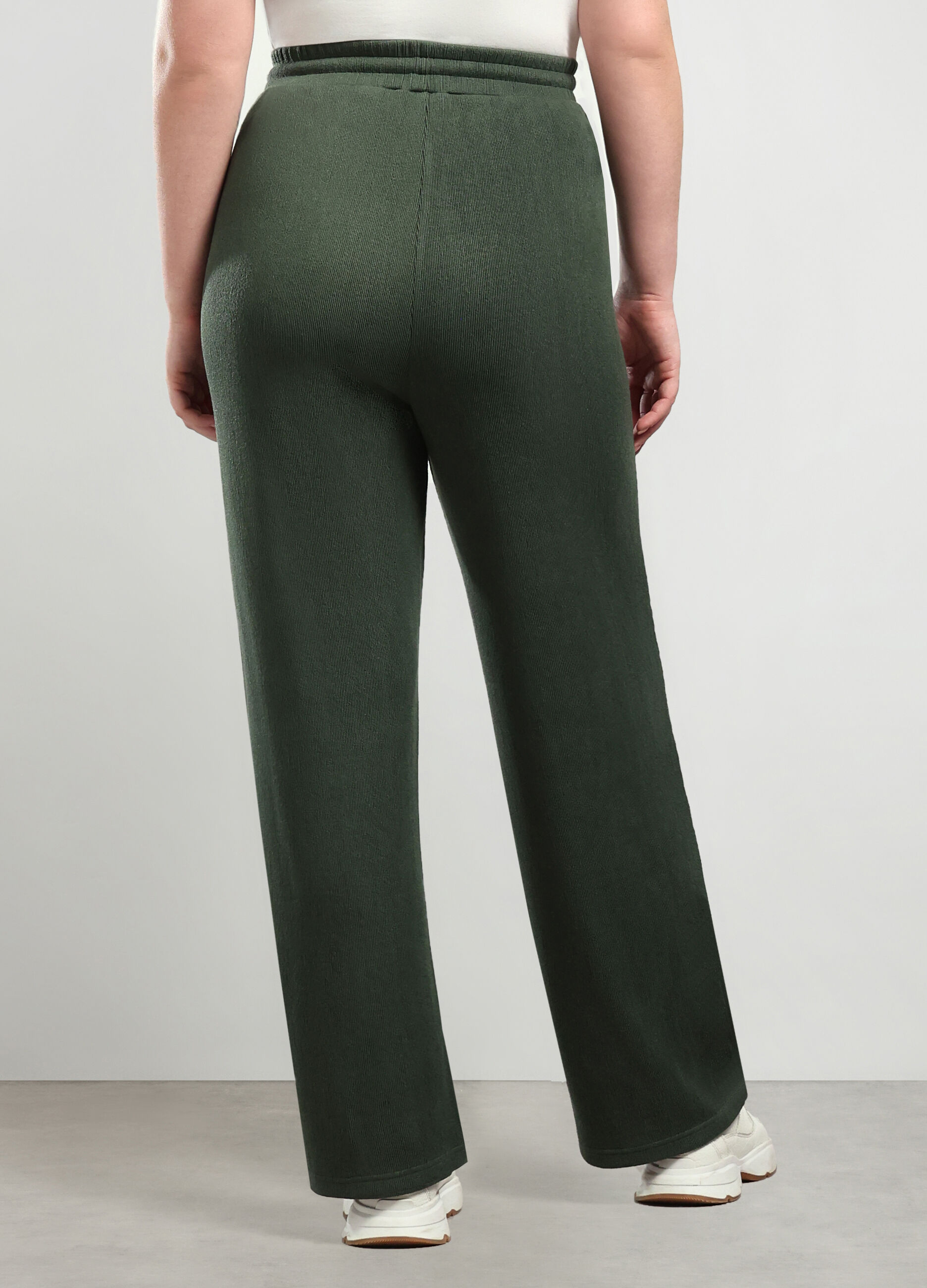 Jogger in costina di misto viscosa donna curvy_1