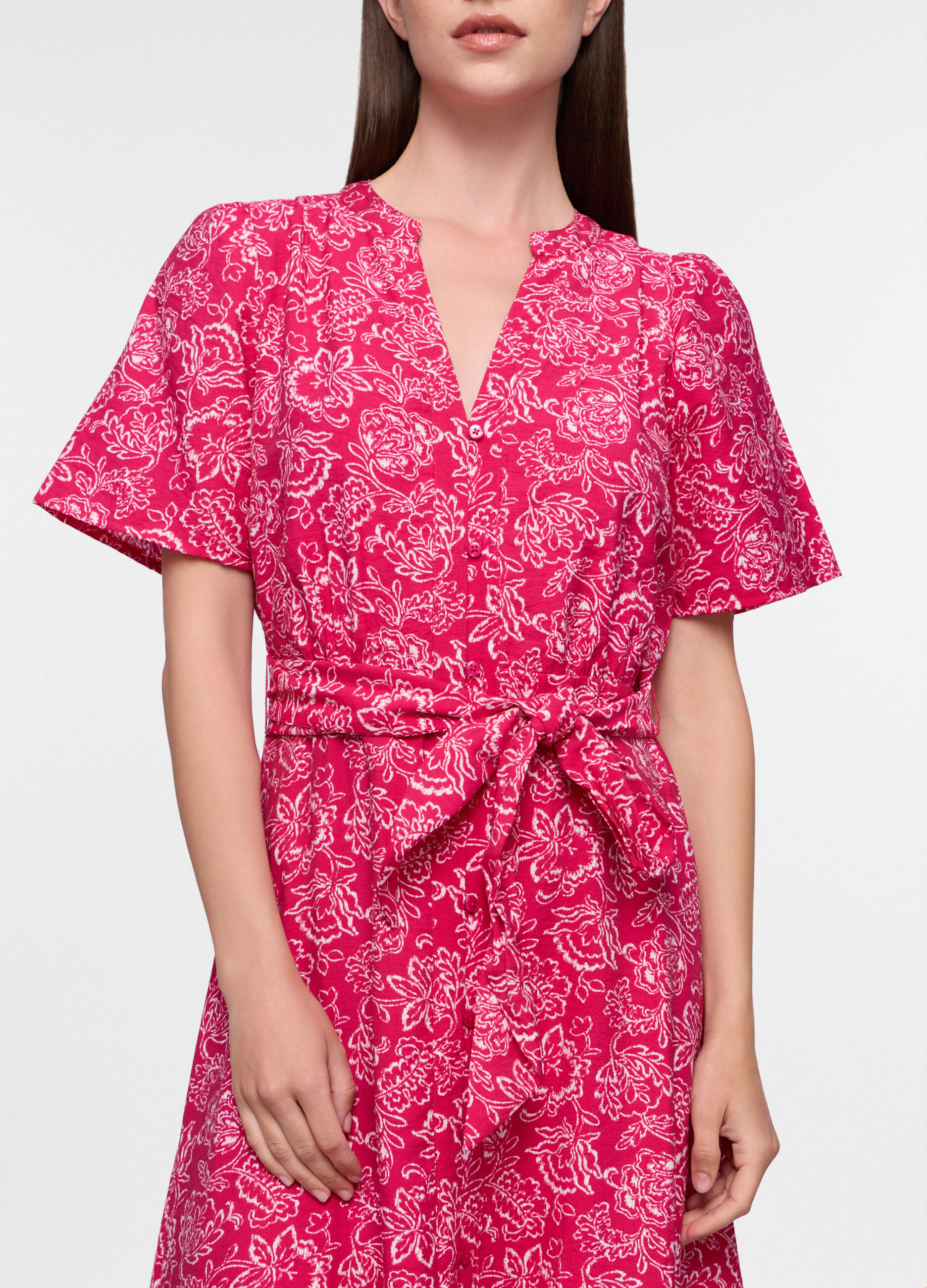 Abito lungo Fitted misto viscosa donna