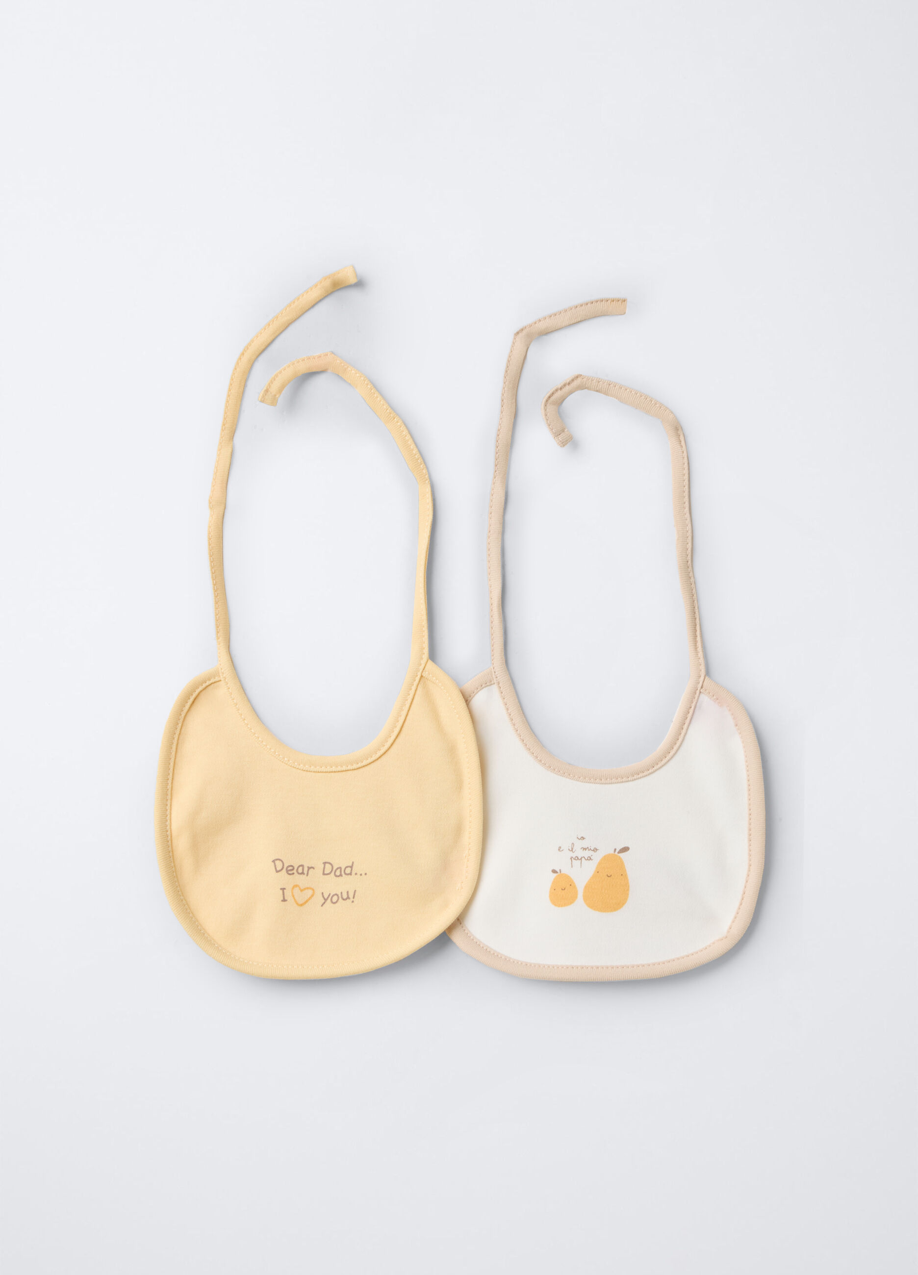 Pack 2 bavaglini in interlock di puro cotone _0