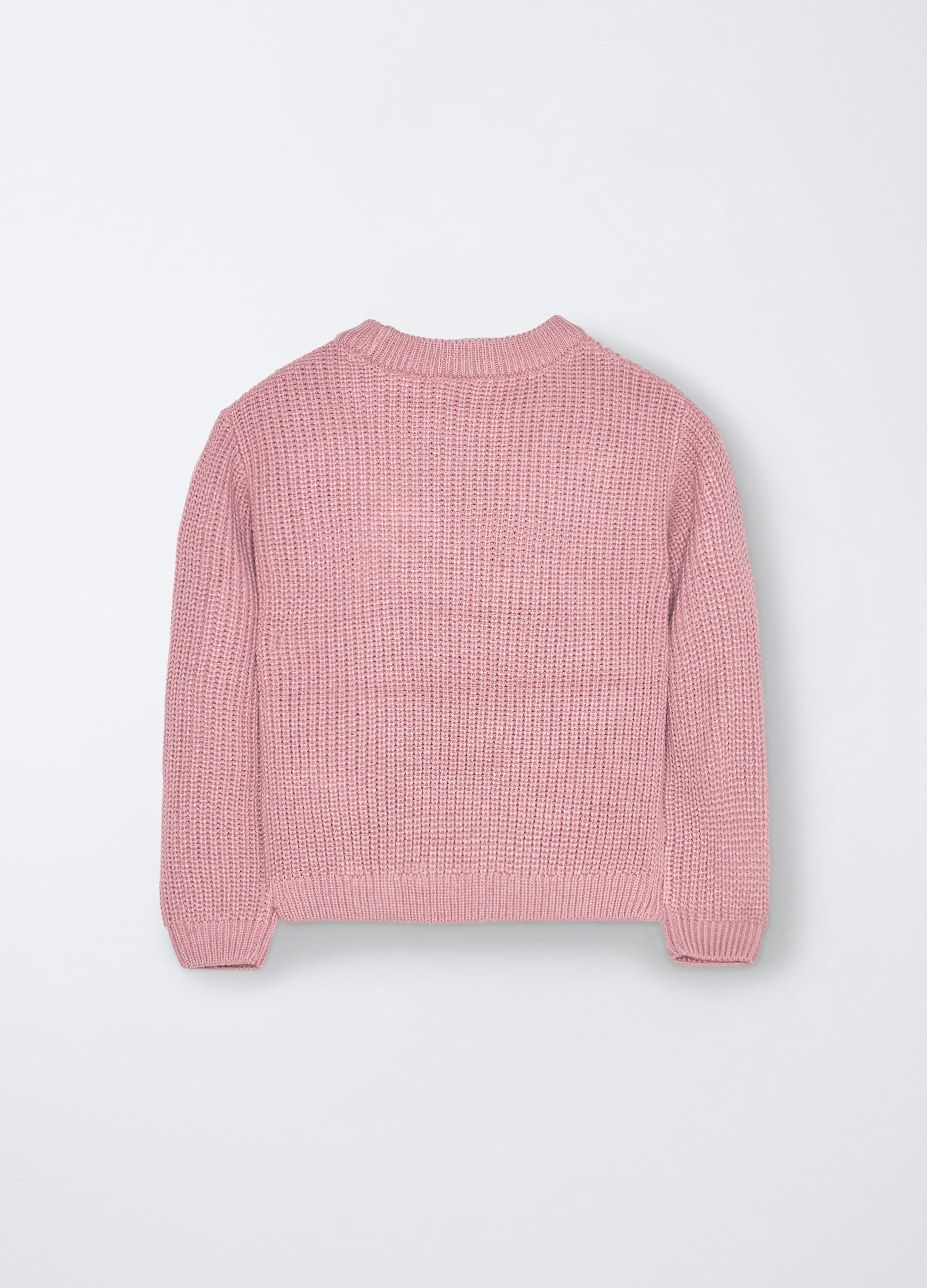 Maglia girocollo con paillettes bambina_1