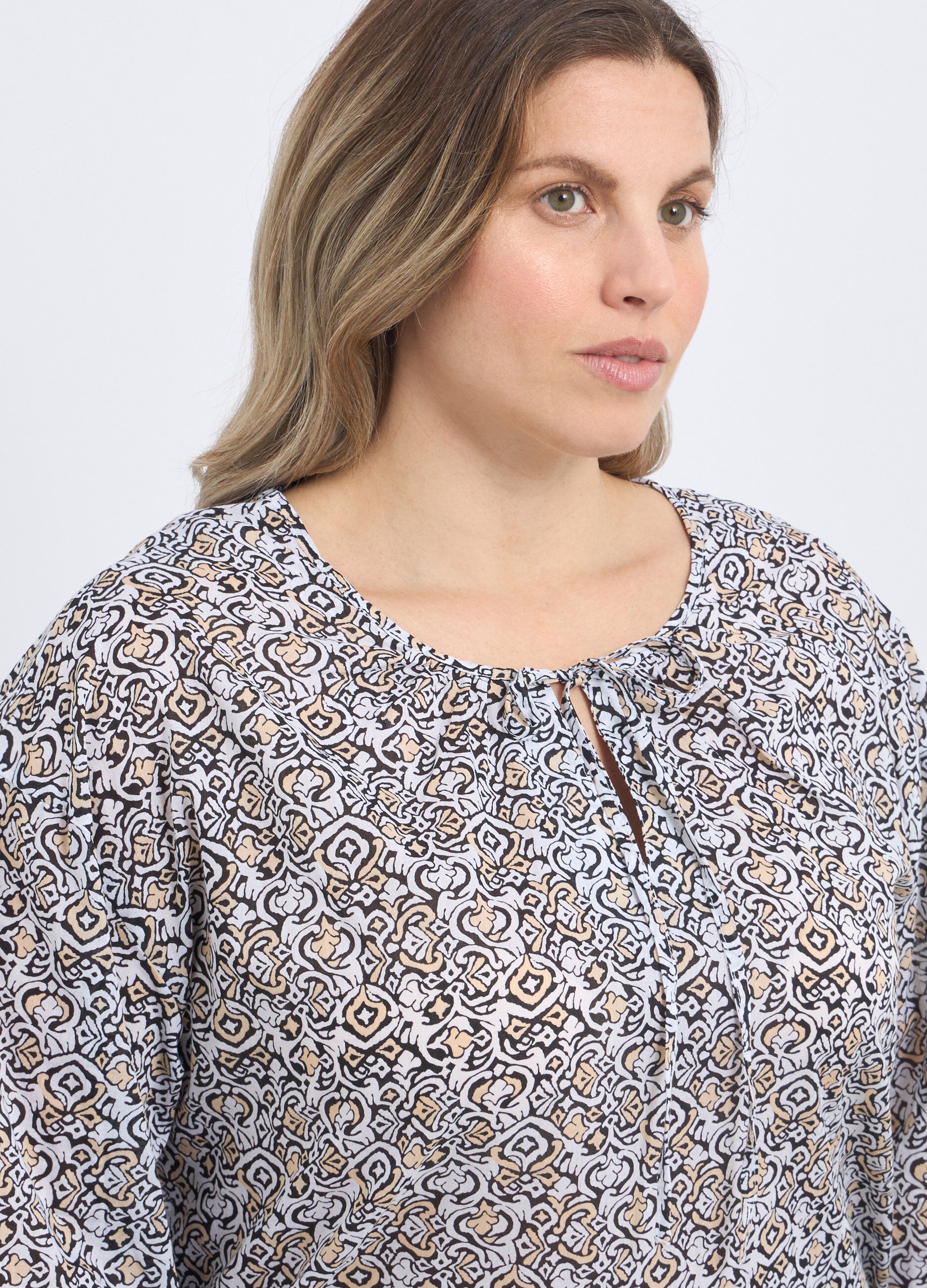 Blusa in puro cotone donna curvy_2