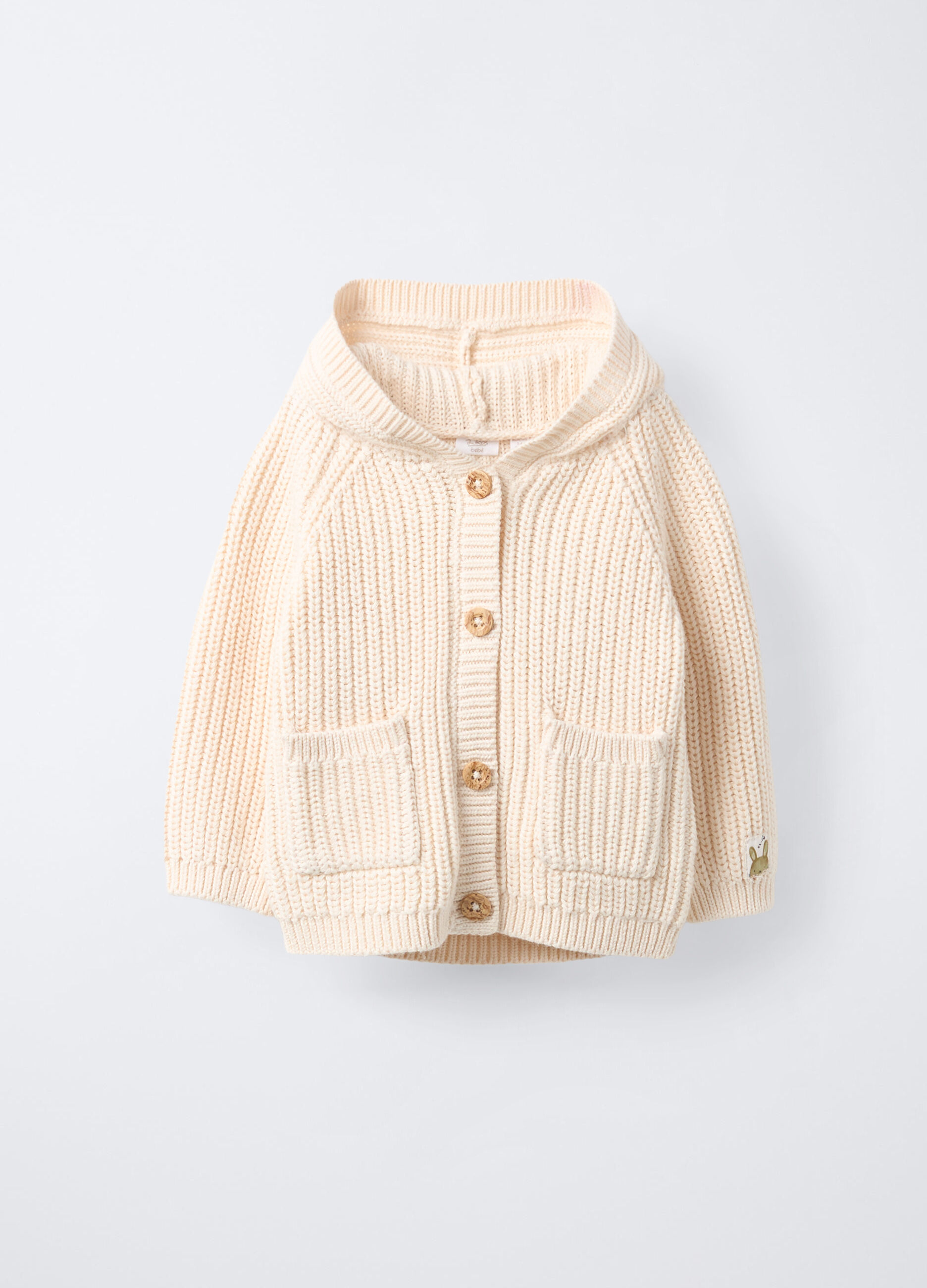 Cardigan tricot in puro cotone neonato