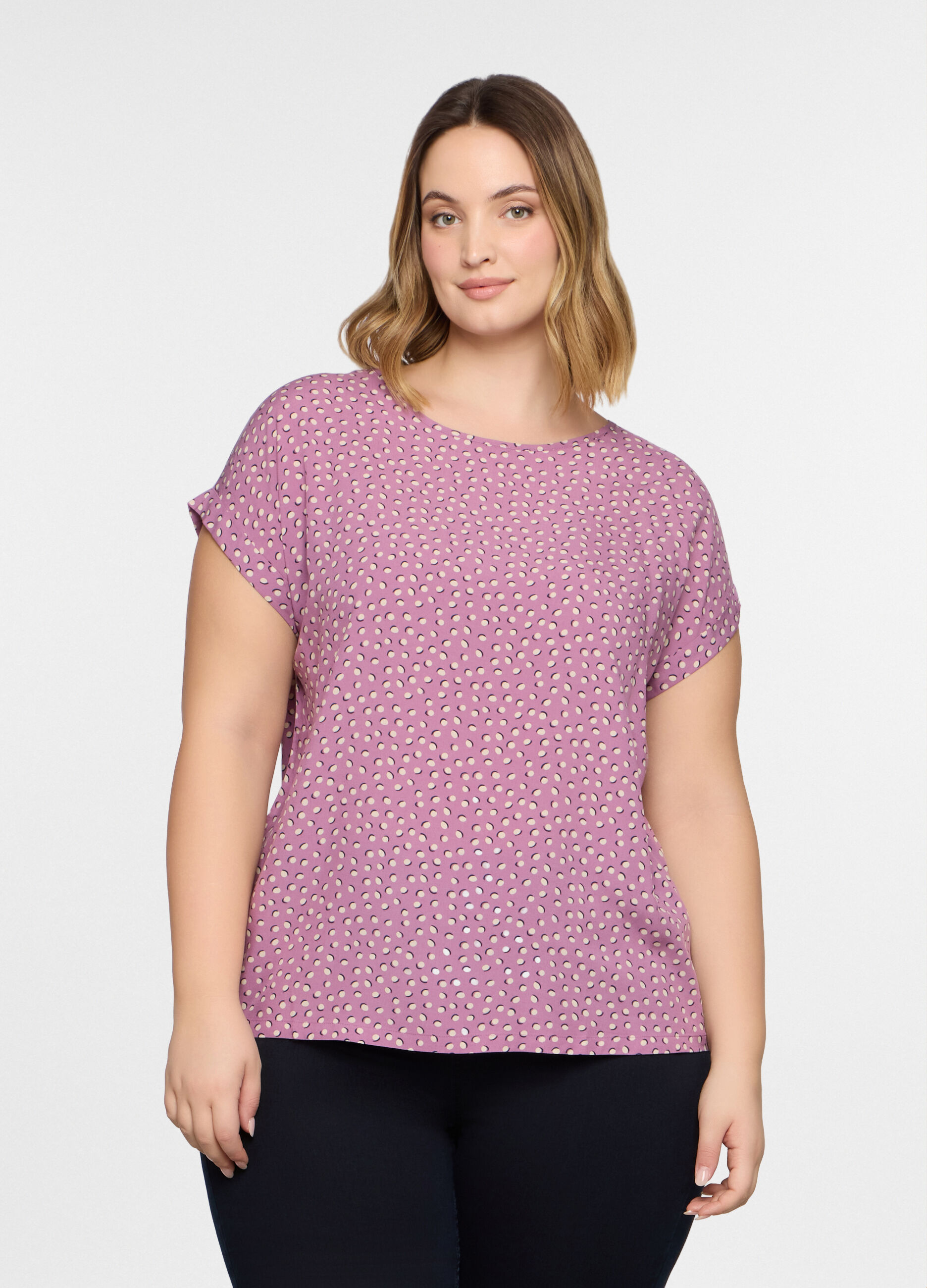 T-shirt girocollo donna curvy_0