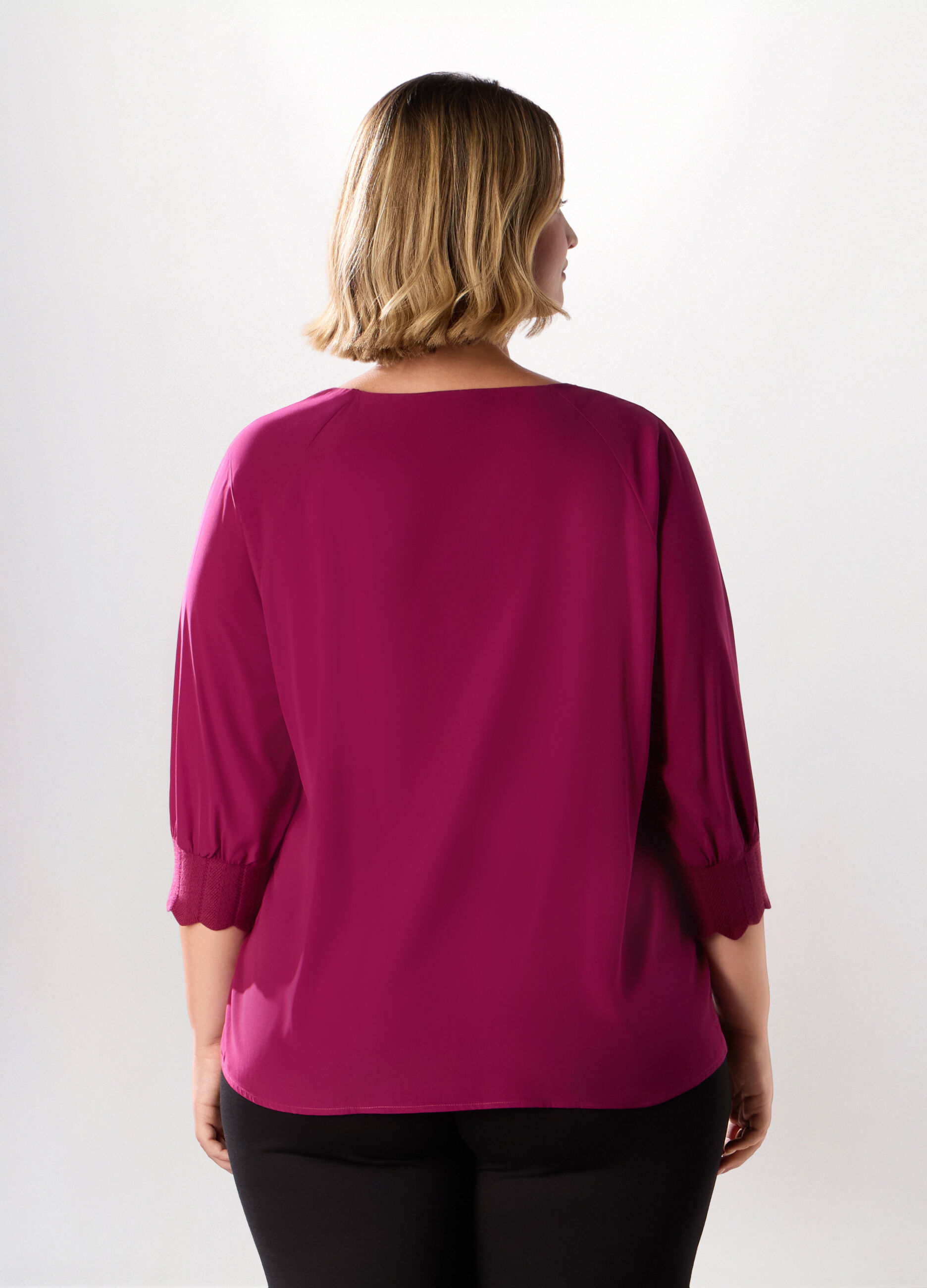 Blusa con maniche a 3/4 donna curvy_1