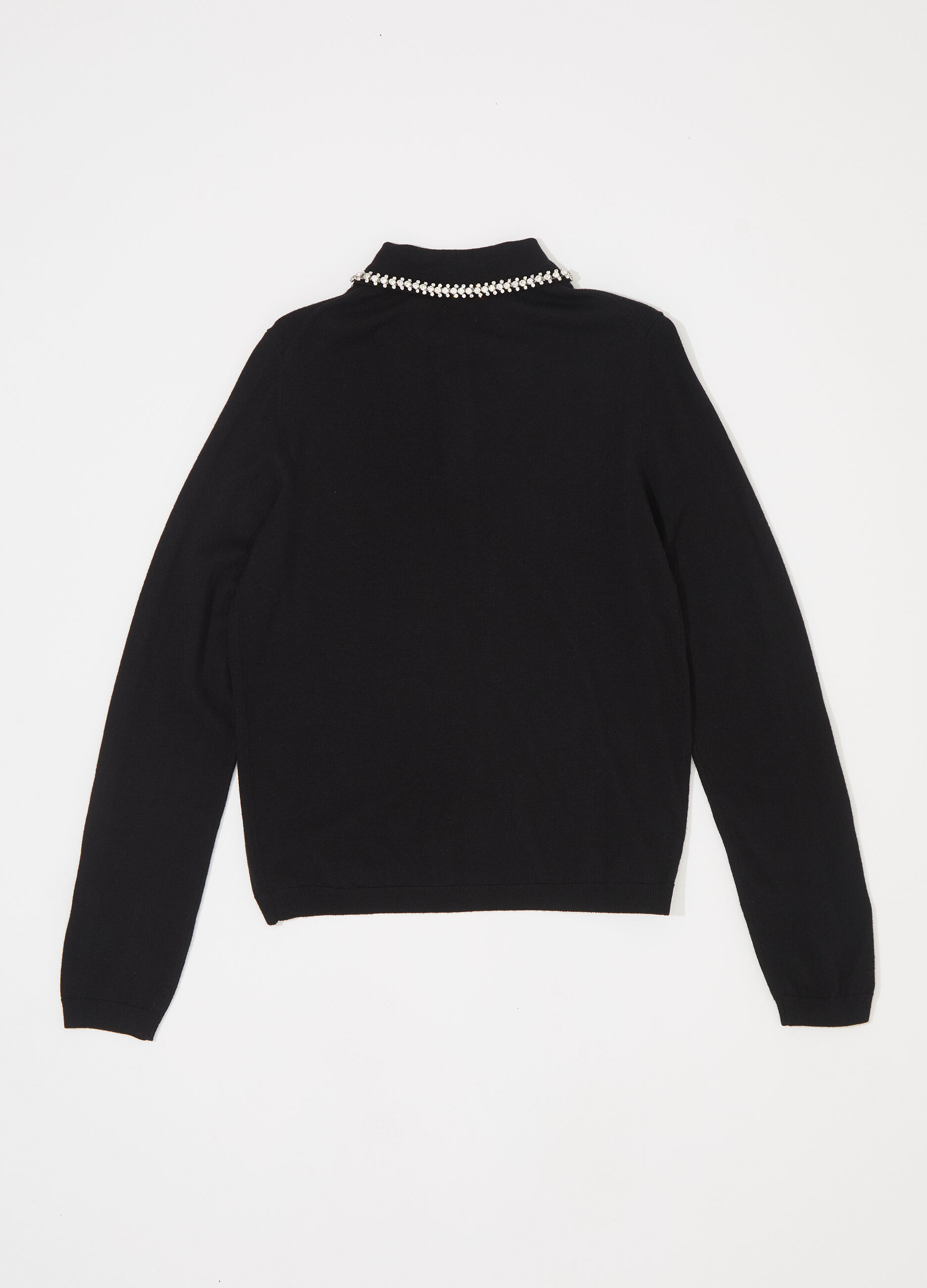 Polo in tricot misto lana a manica lunga donna_5