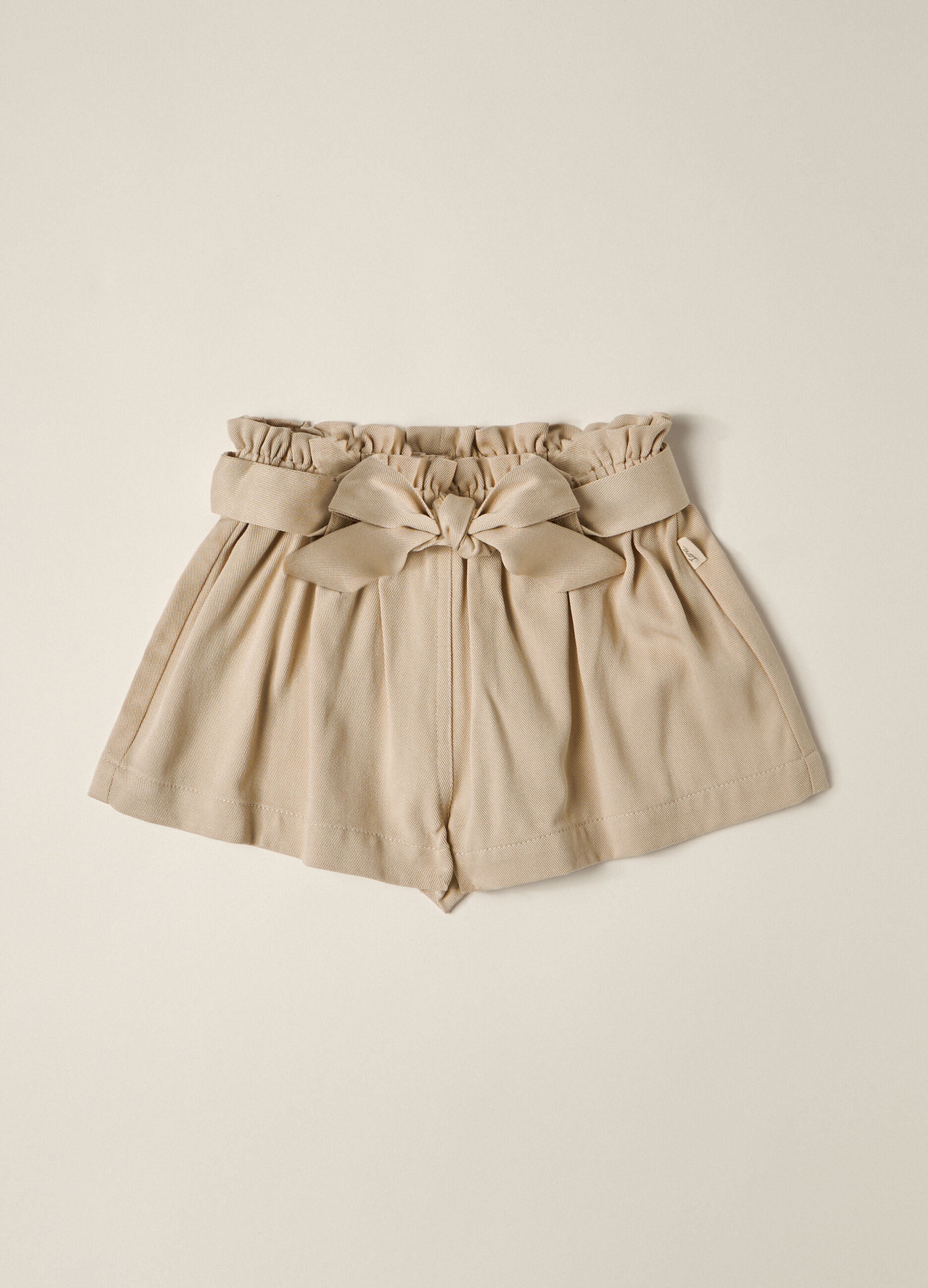 Shorts in twill di pura viscosa IANA neonata_0