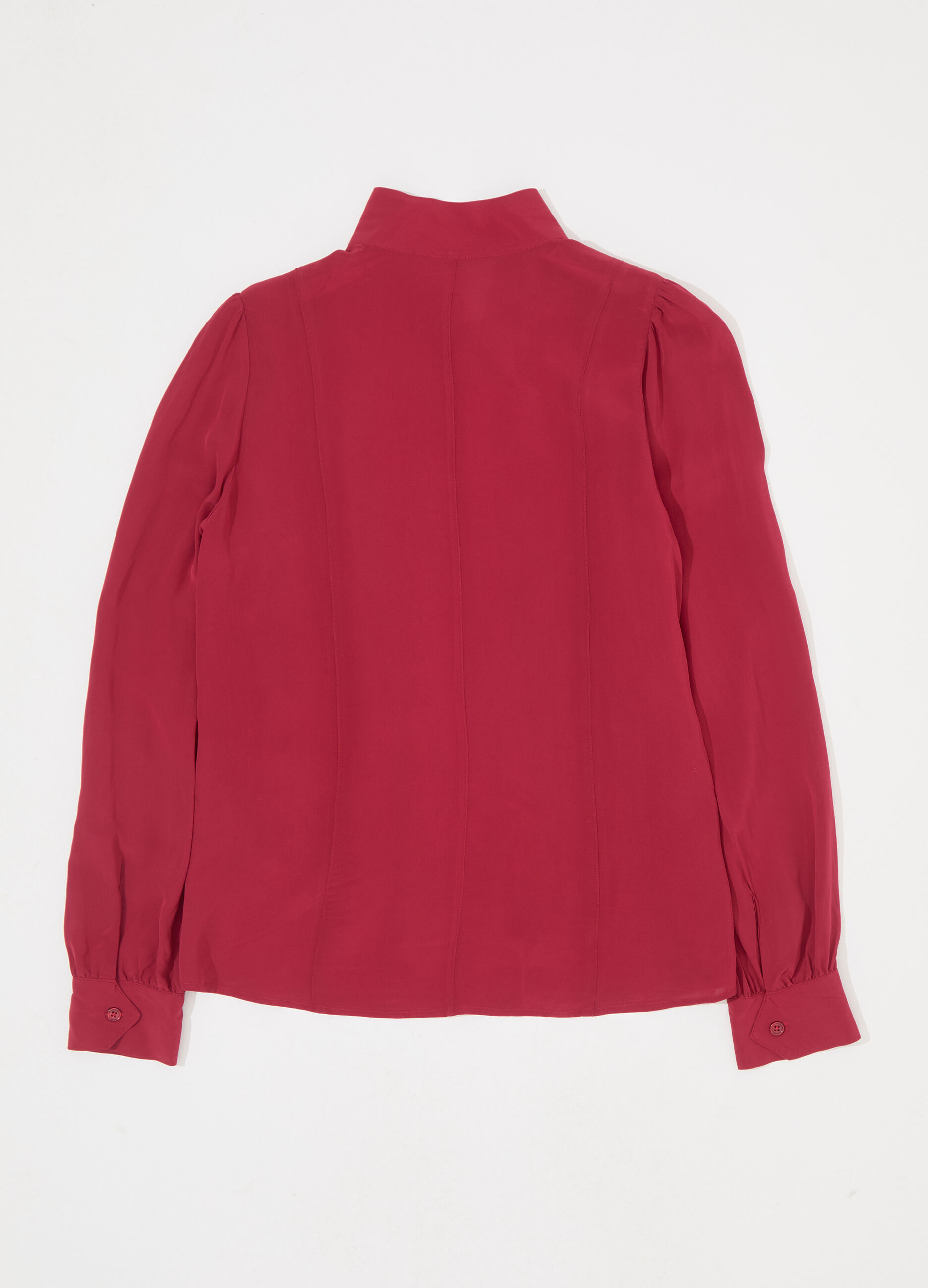 Blusa crêpe a maniche lunghe donna_5