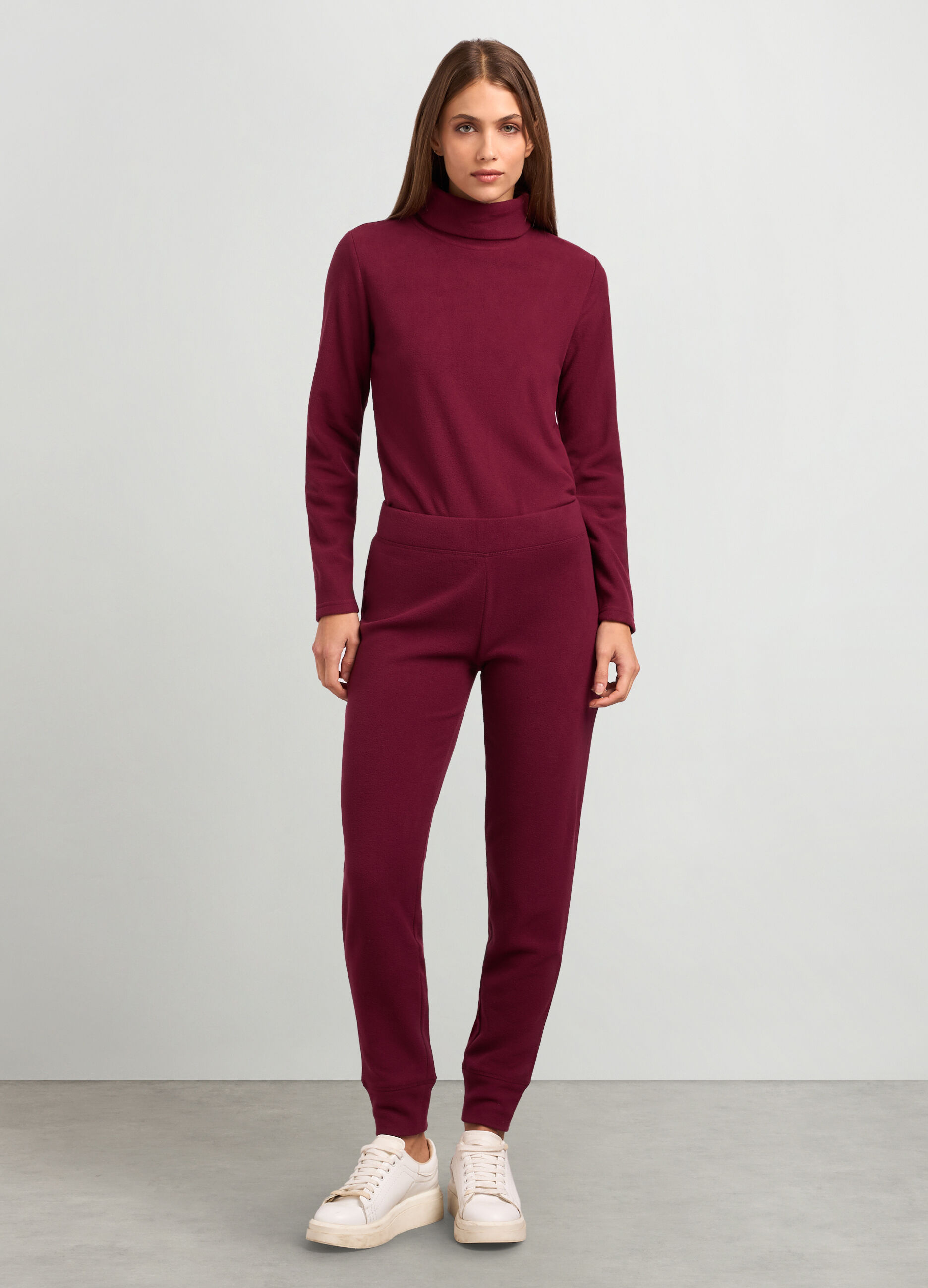 Leggings in pile tinta unita. _0