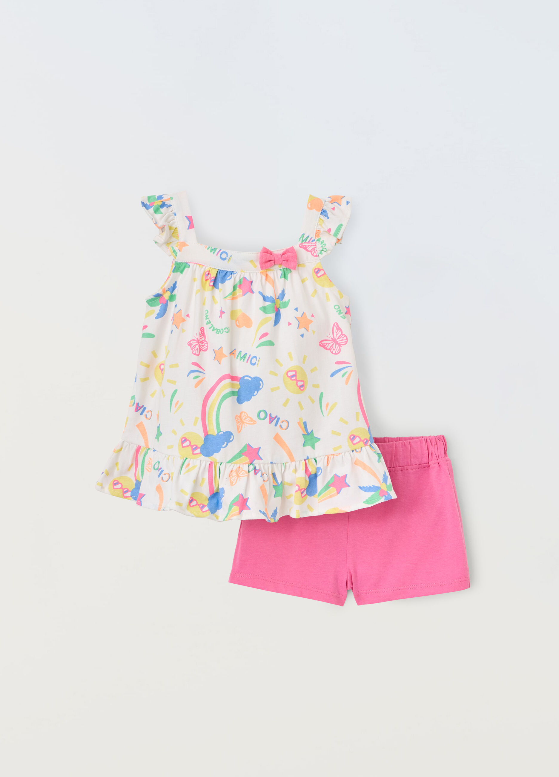 Jogging set in puro cotone neonata_0