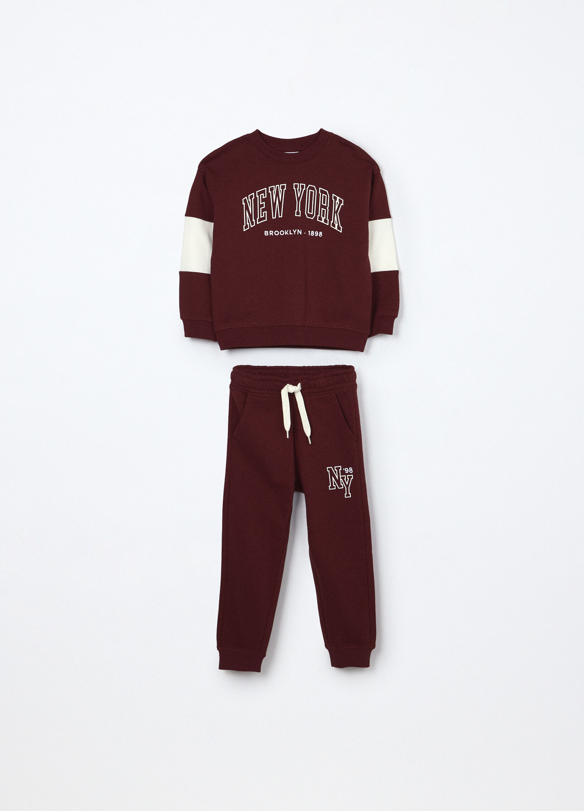 Jogging set in puro cotone fleece bambino_0