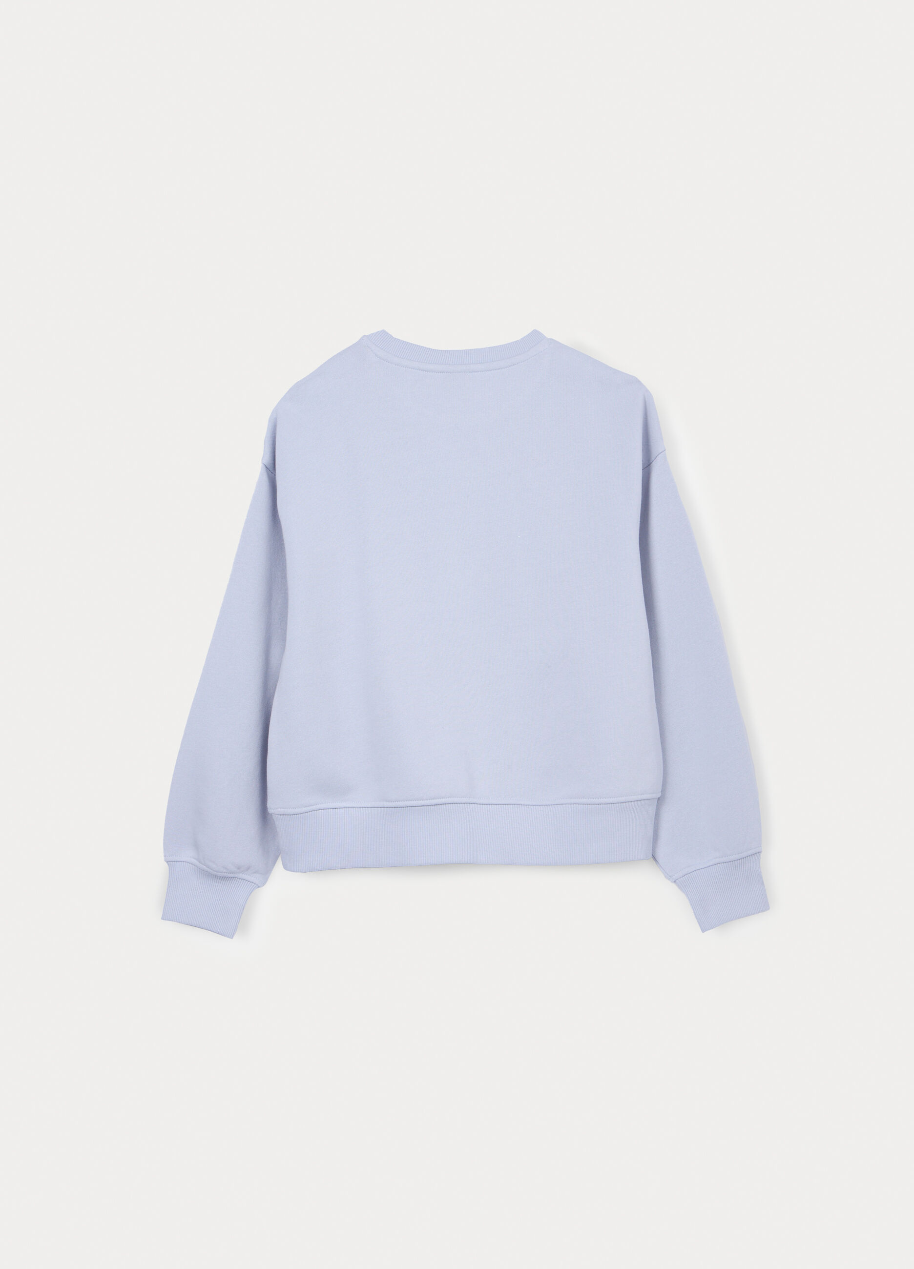 Felpa girocollo in french terry di puro cotone ragazza_1