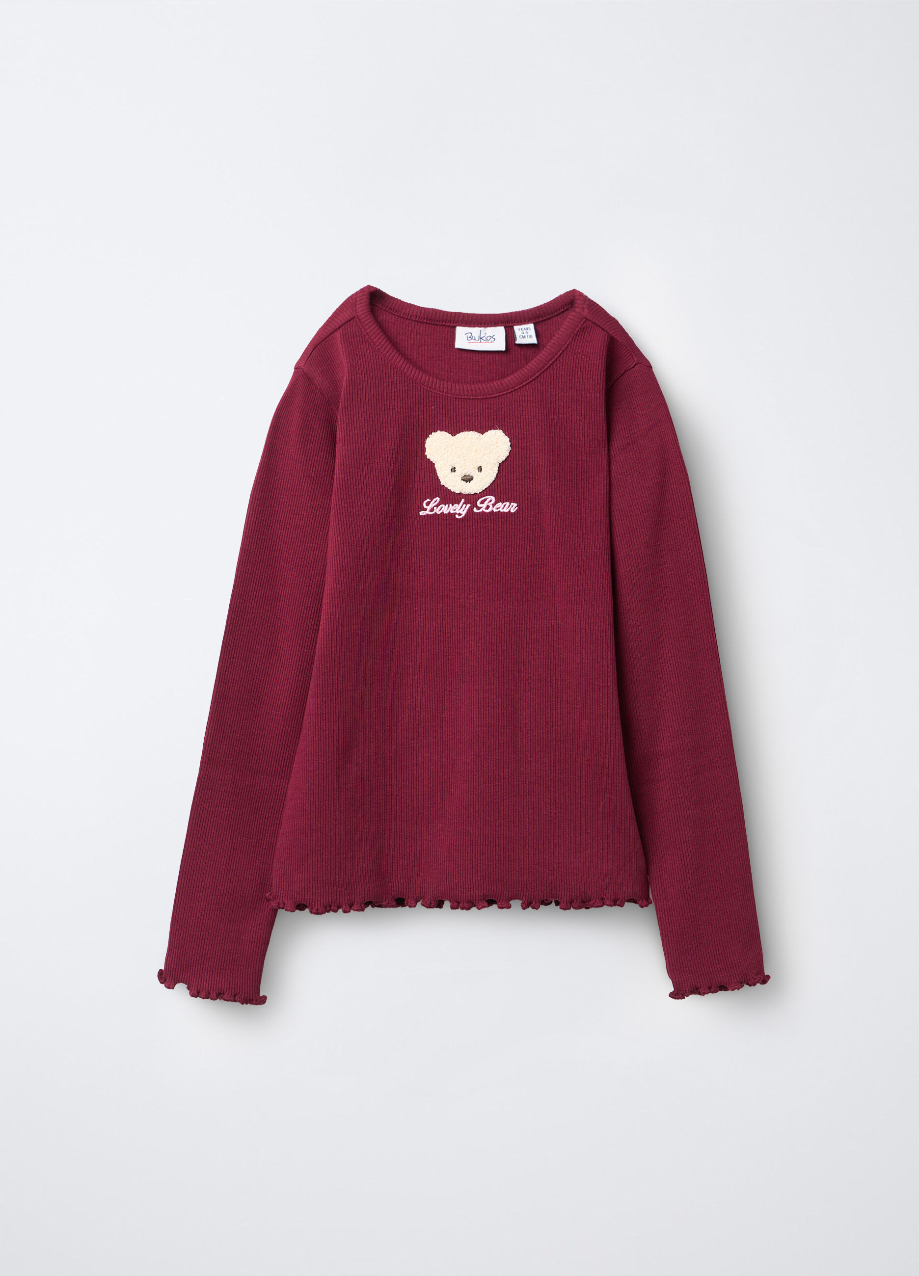 T-shirt in costina di cotone stretch Fit Slim bambina_0