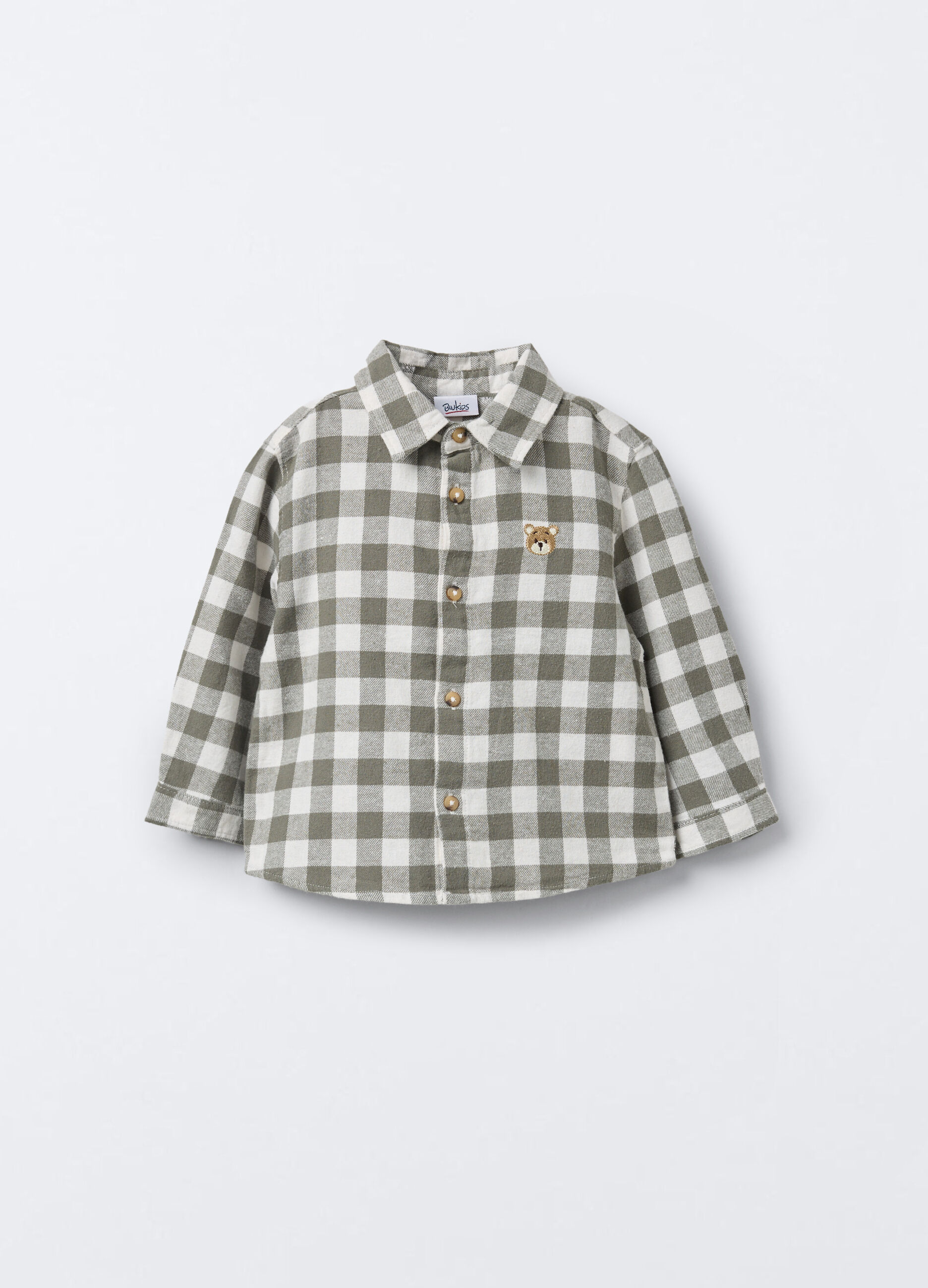 Camicia in puro cotone con colletto alla francese bimbo_0