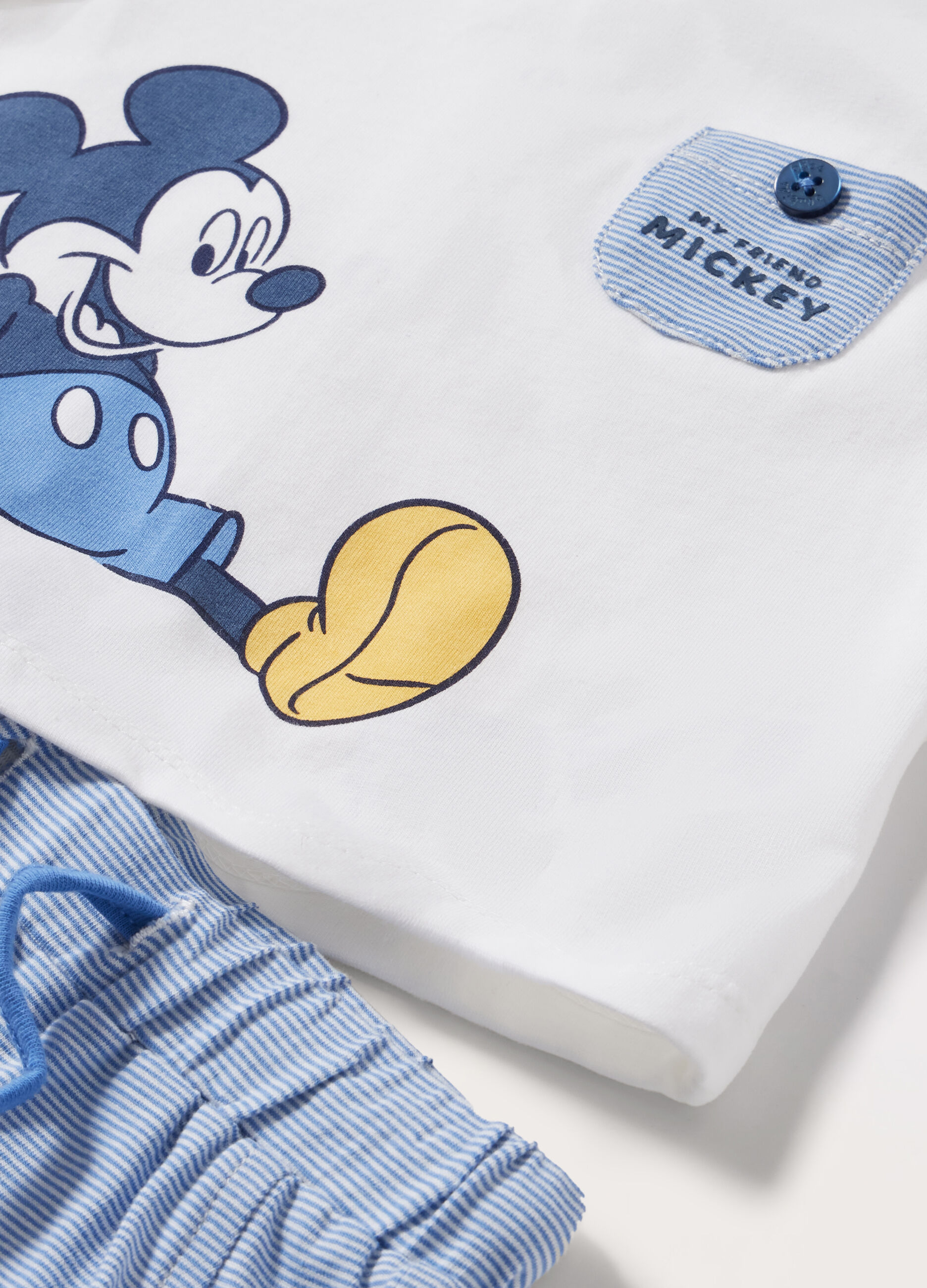 Set t-shirt + shorts in cotone stretch neonato_1