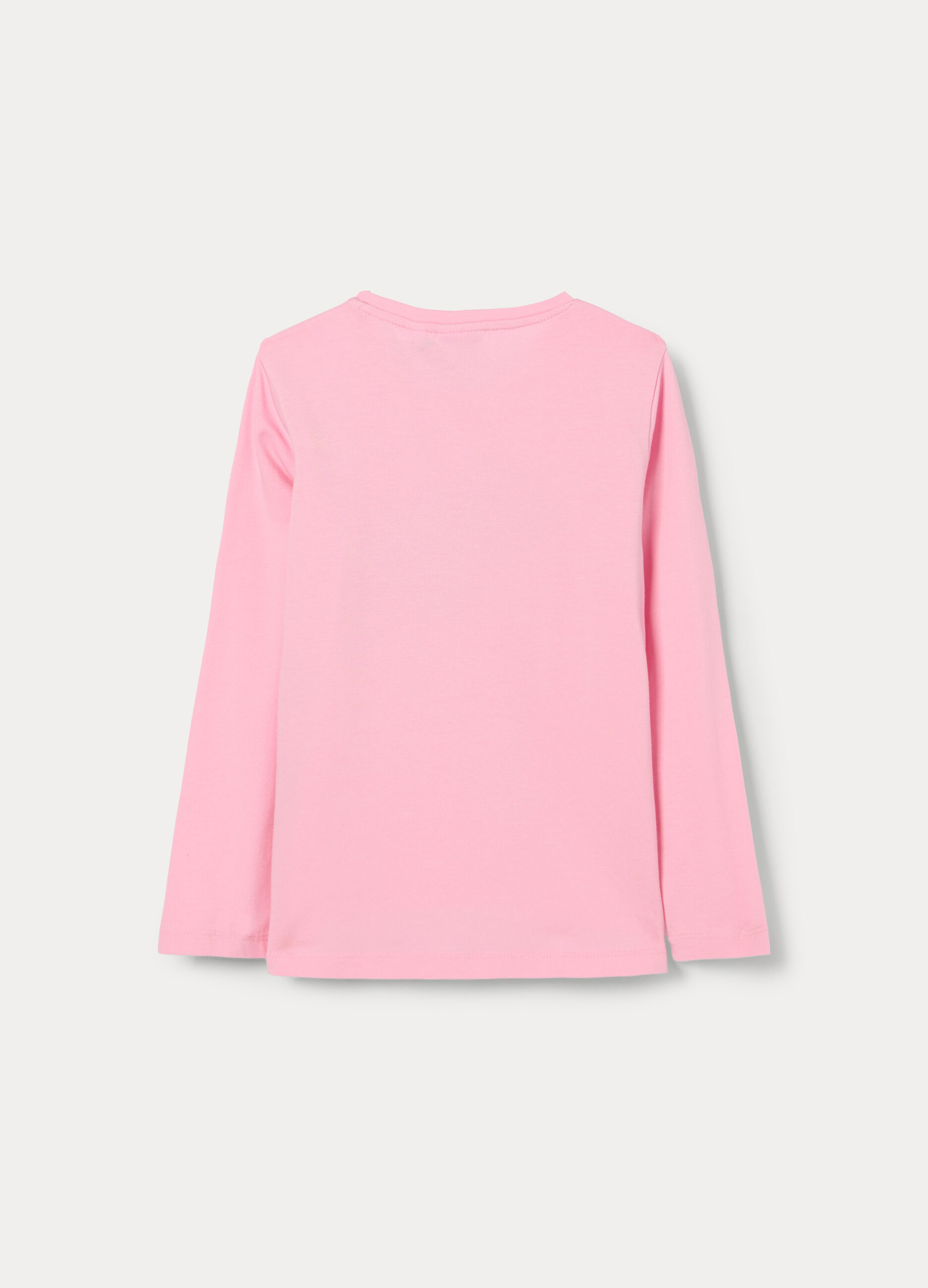 T-shirt in jersey di cotone stretch bambina_1
