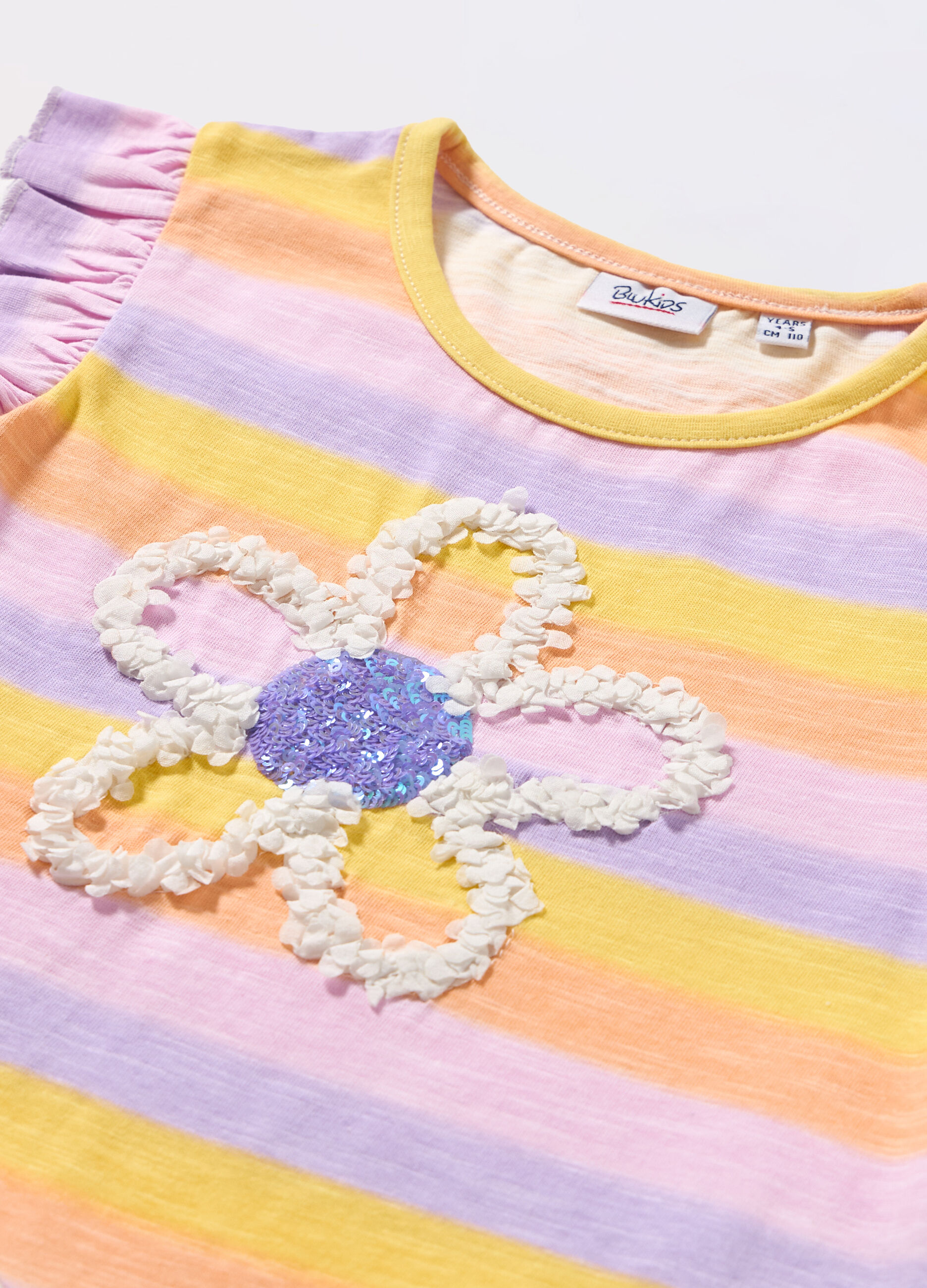 T-shirt in jersey di puro cotone bambina_1