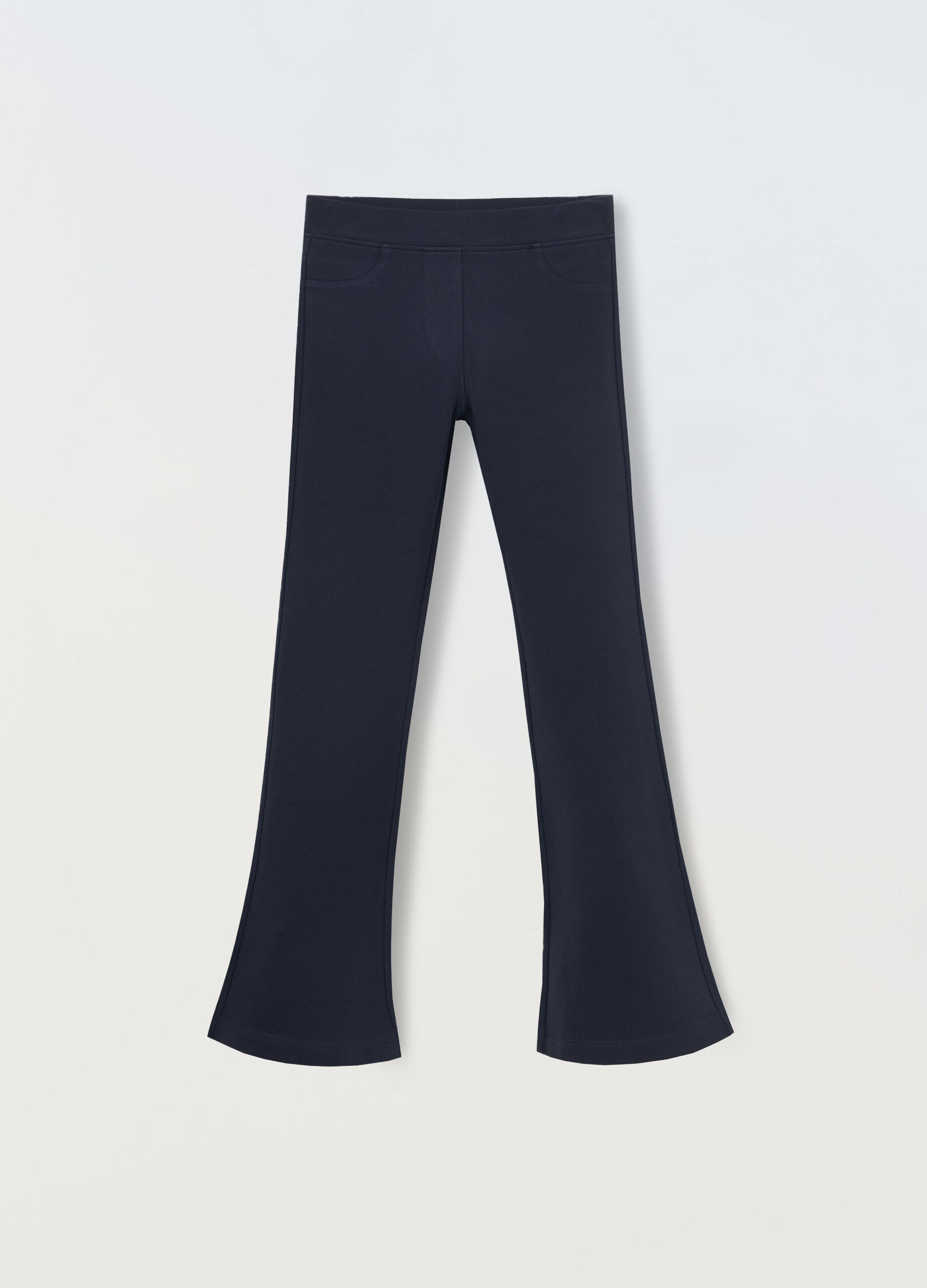 Treggings flare fit in french terry stretch ragazza_0