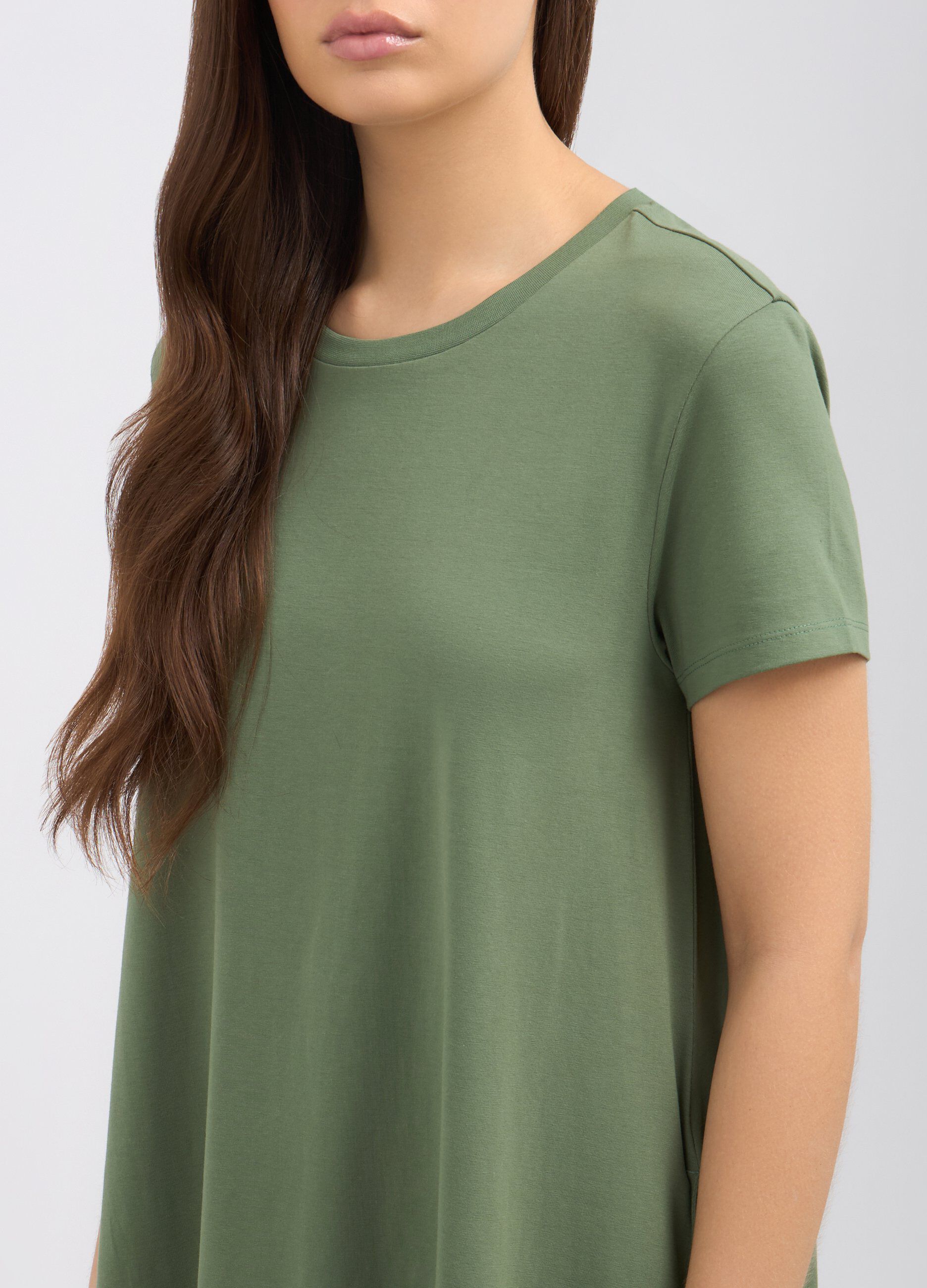 Abito corto in cotone stretch donna_2