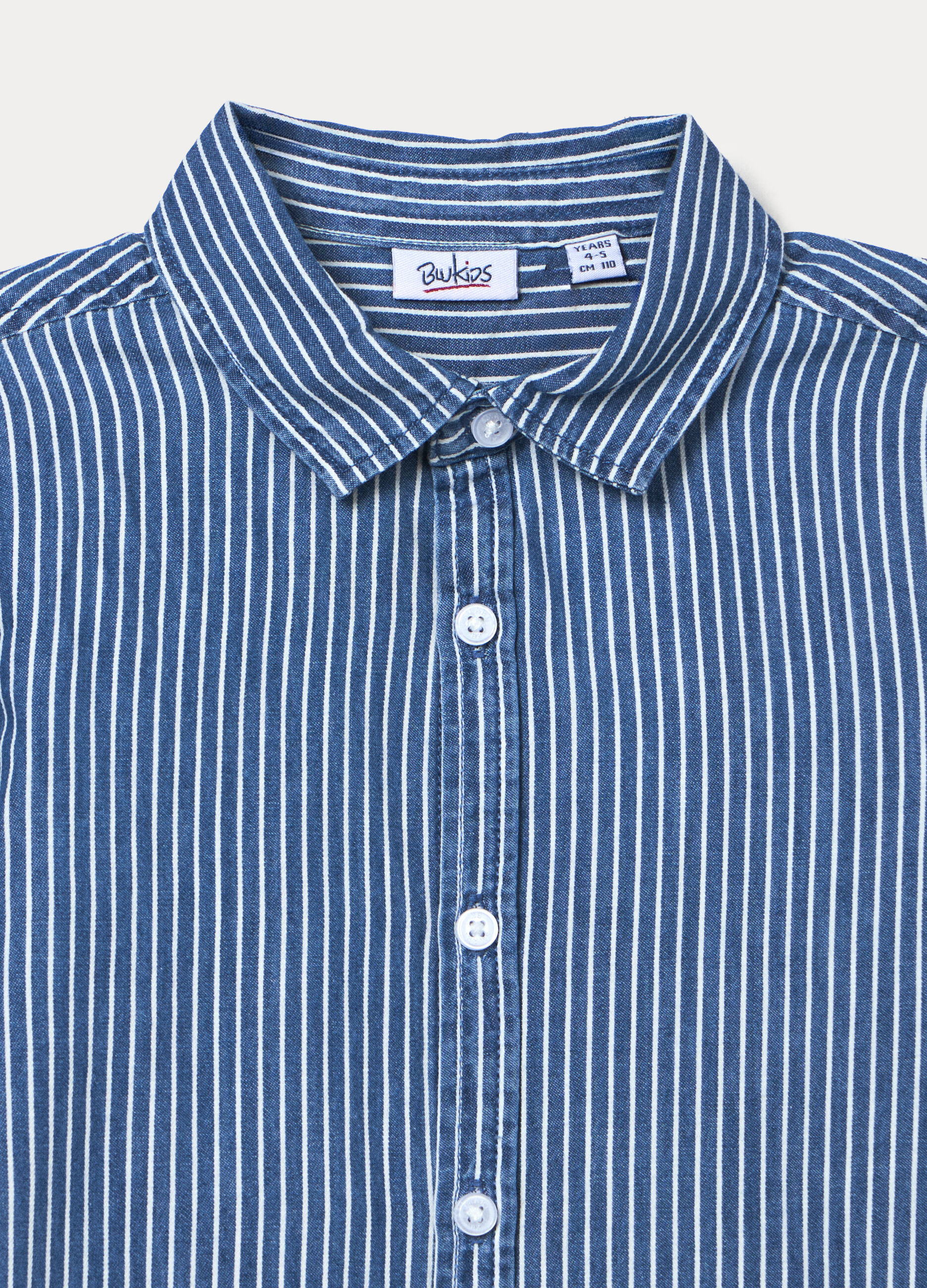 Camicia regular fit in puro cotone chambray bambino_2