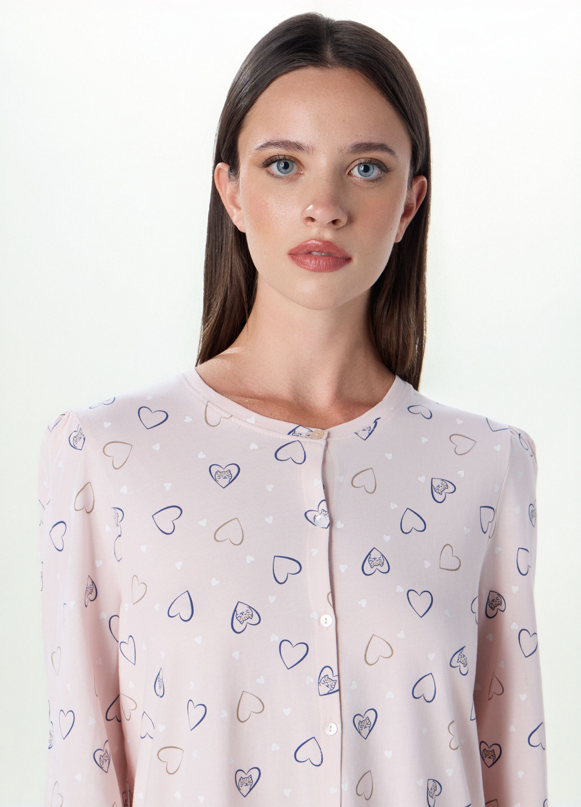 Camicia da notte in puro cotone donna_2