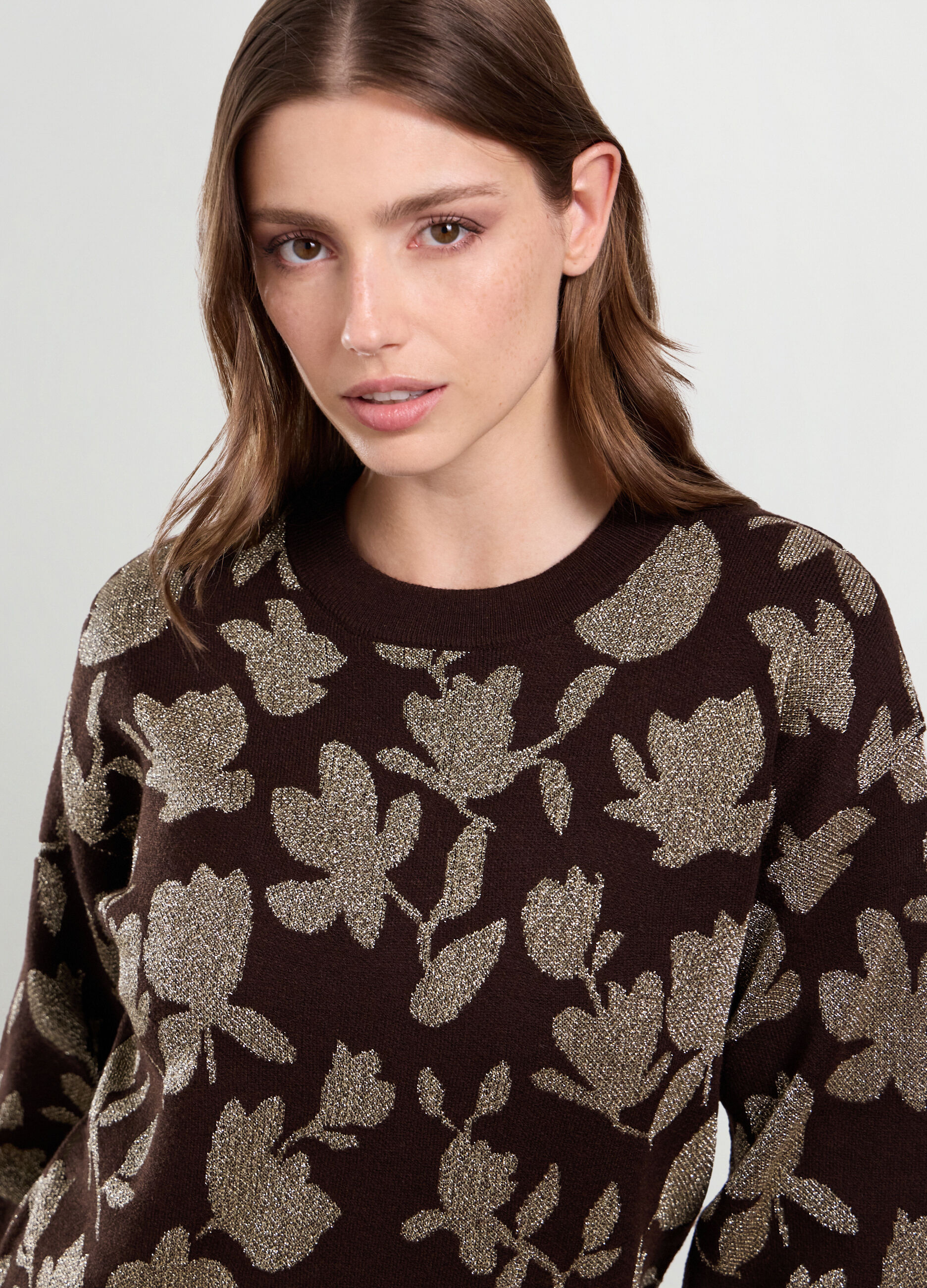 Tricot misto viscosa e lurex donna_2