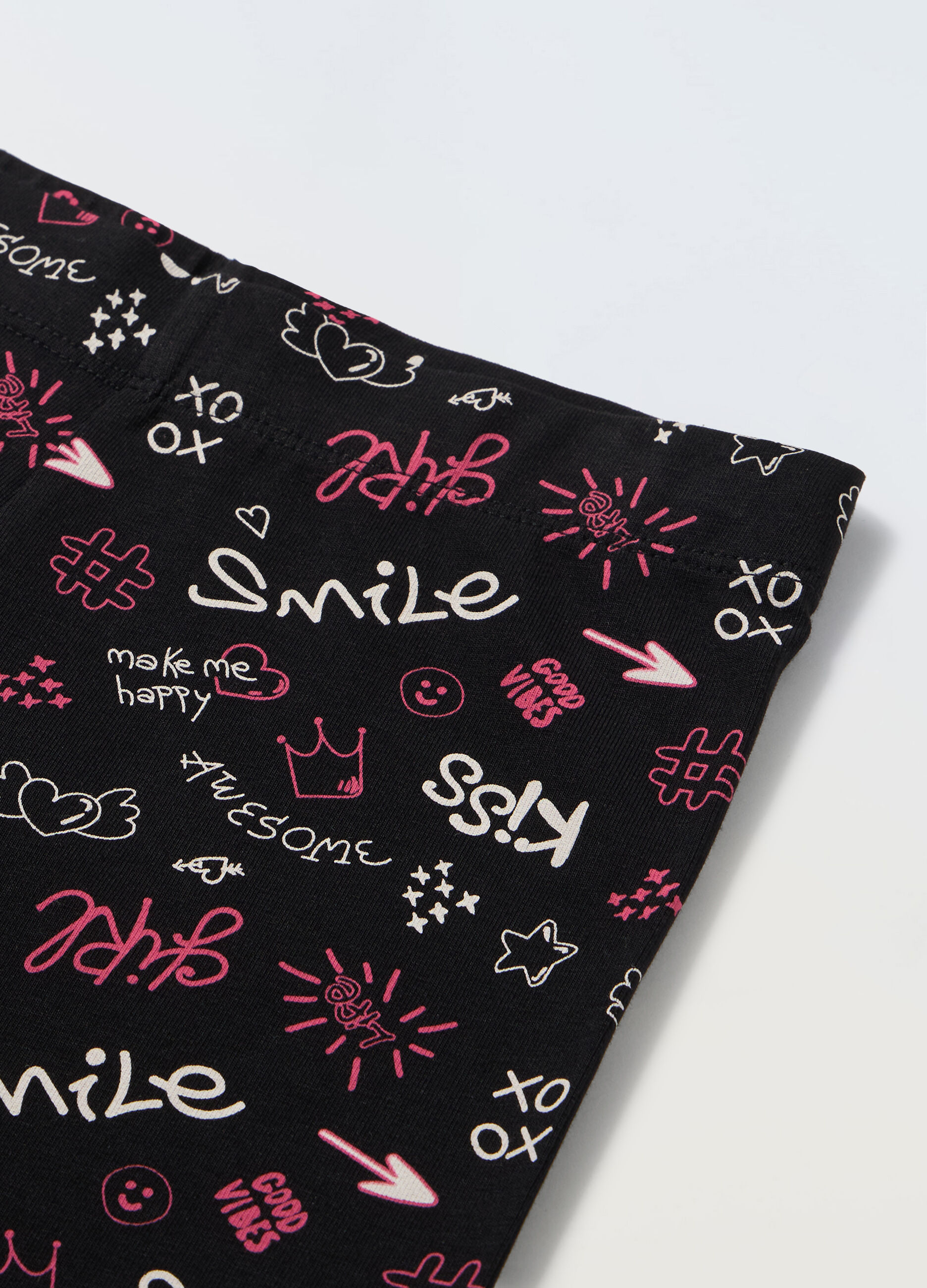 Leggings in cotone stretch ragazza_1