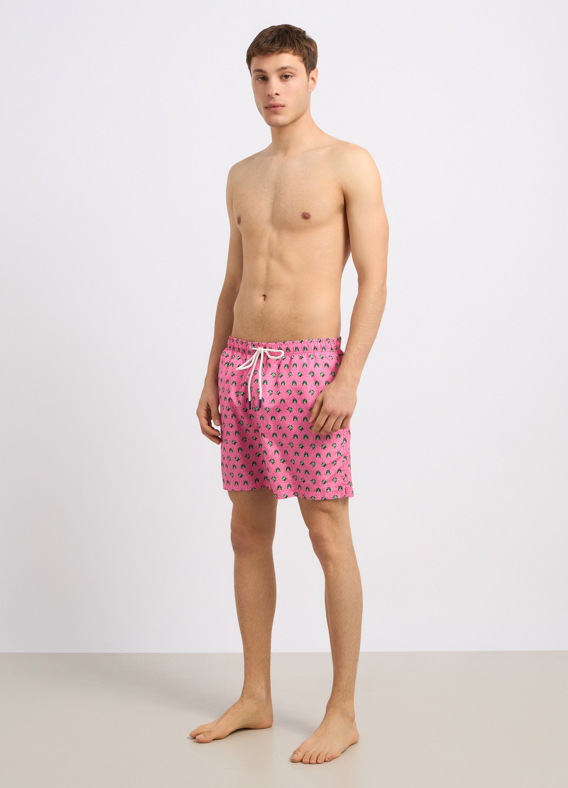 Costume shorts con stampa uomo_0