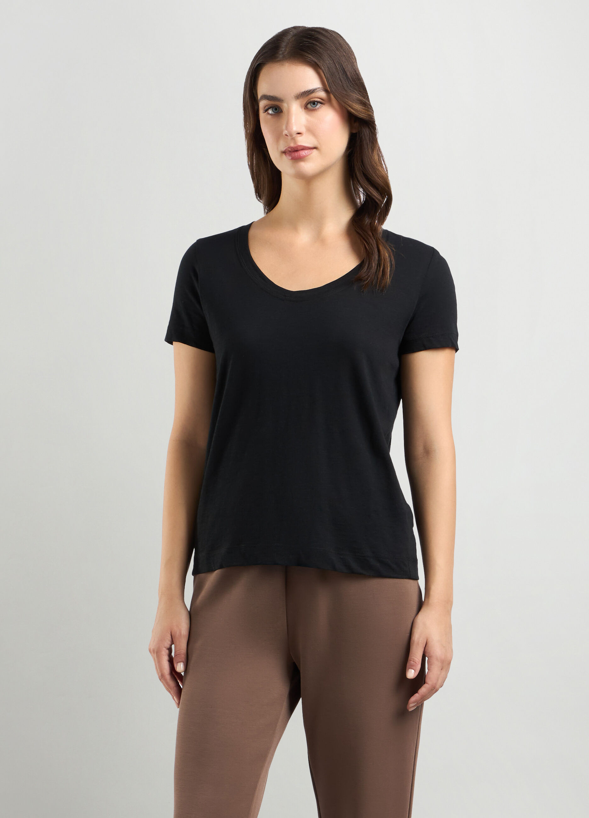 T-shirt in puro cotone donna_0