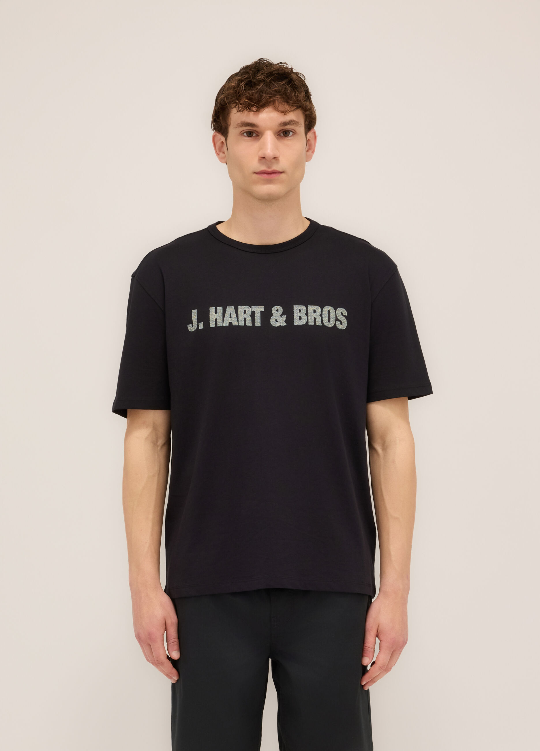 T-shirt girocollo con logo uomo_0