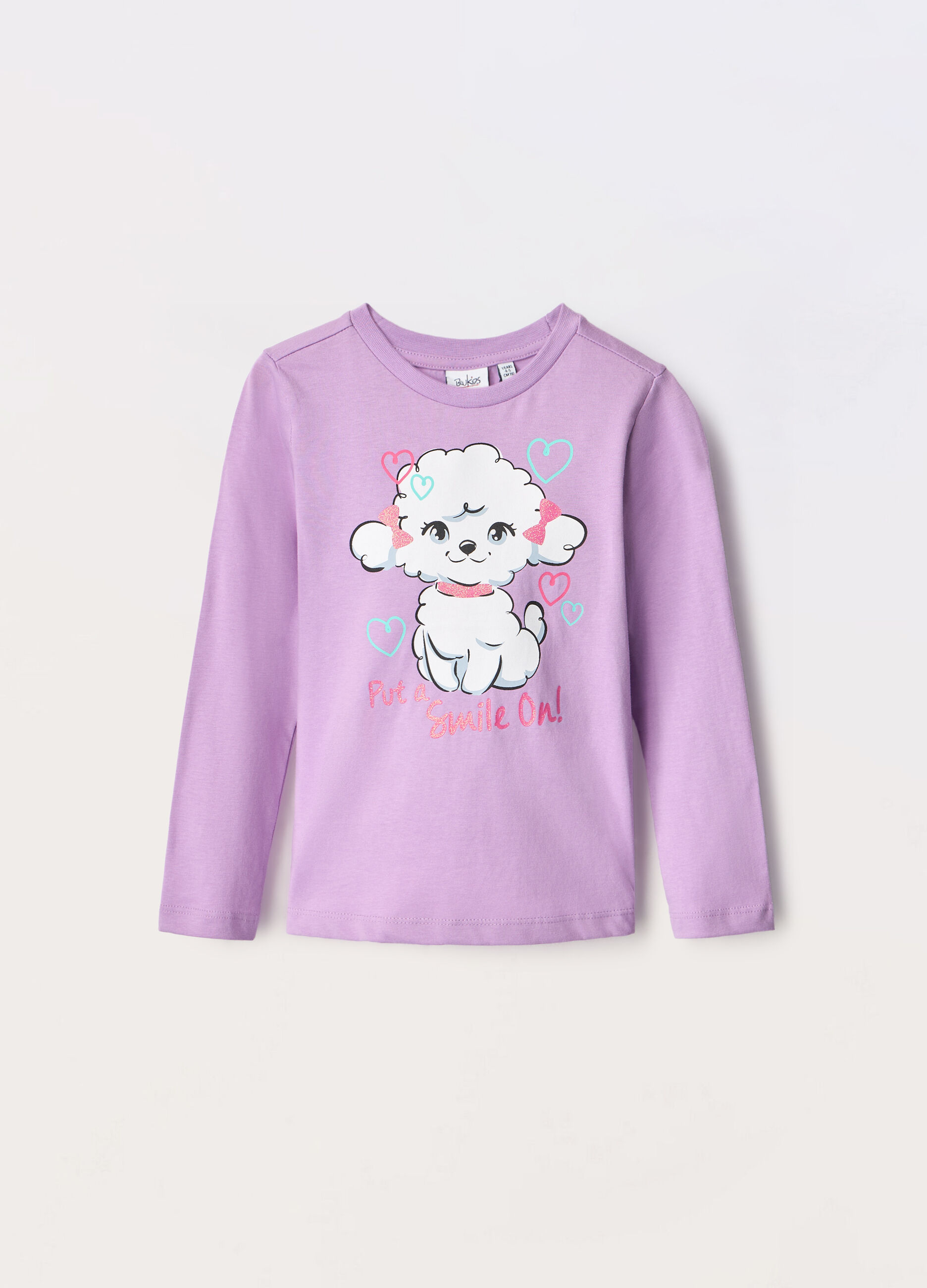 T-shirt in jersey di puro cotone bambina_0
