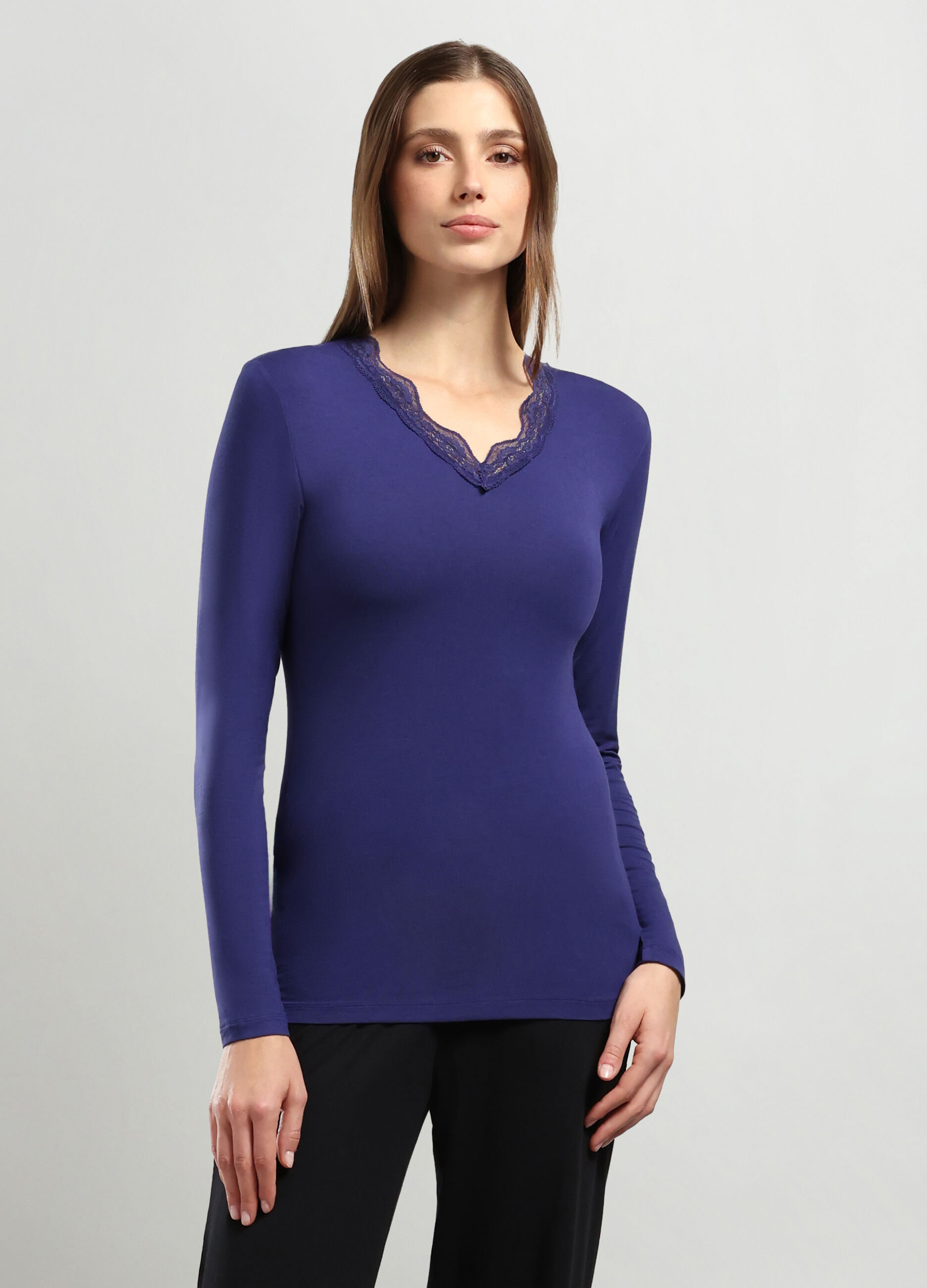 T-shirt intima in viscosa di bamboo stretch donna_0