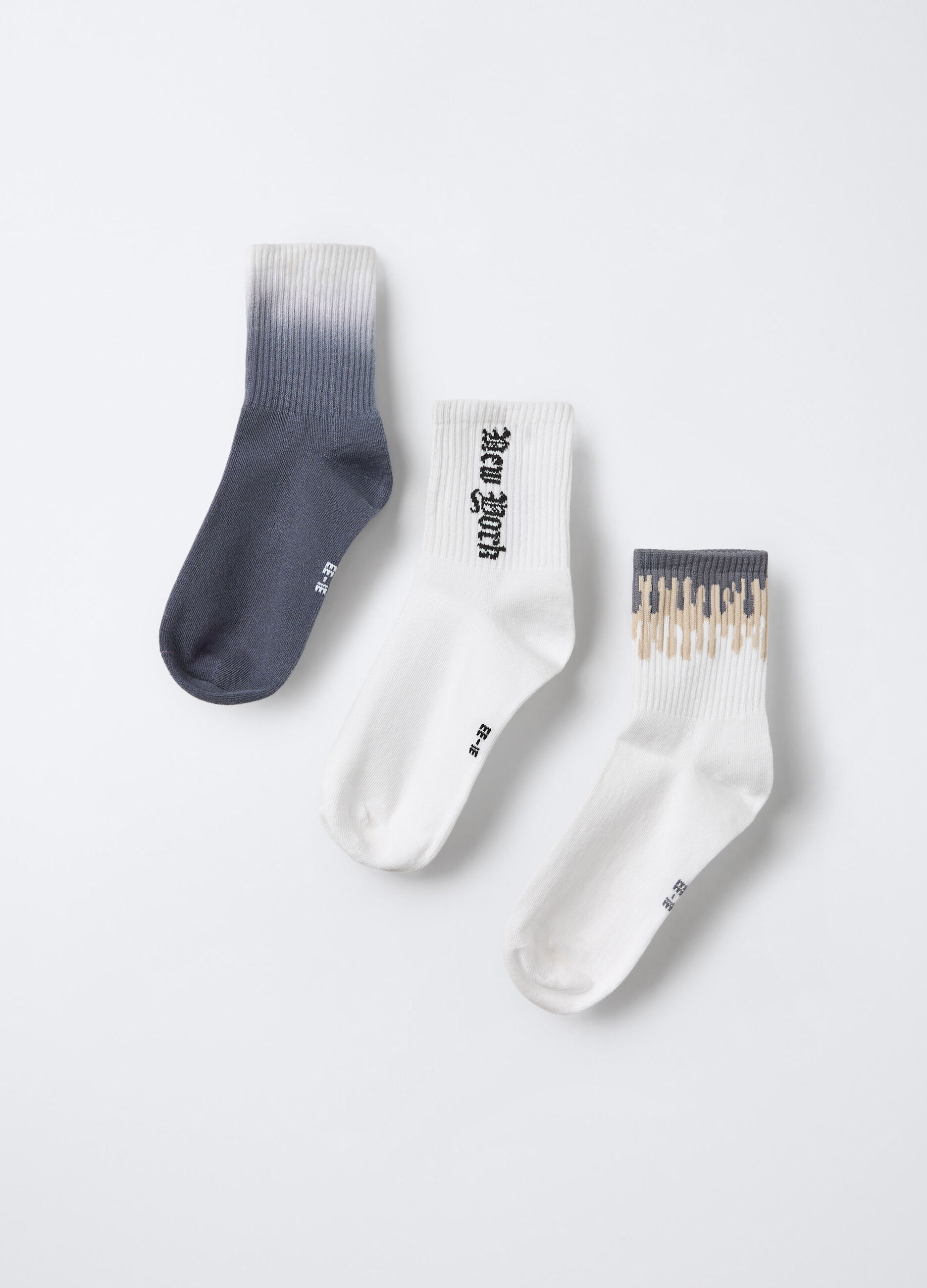 Pack 3 calze corte misto cotone stretch bambino_1