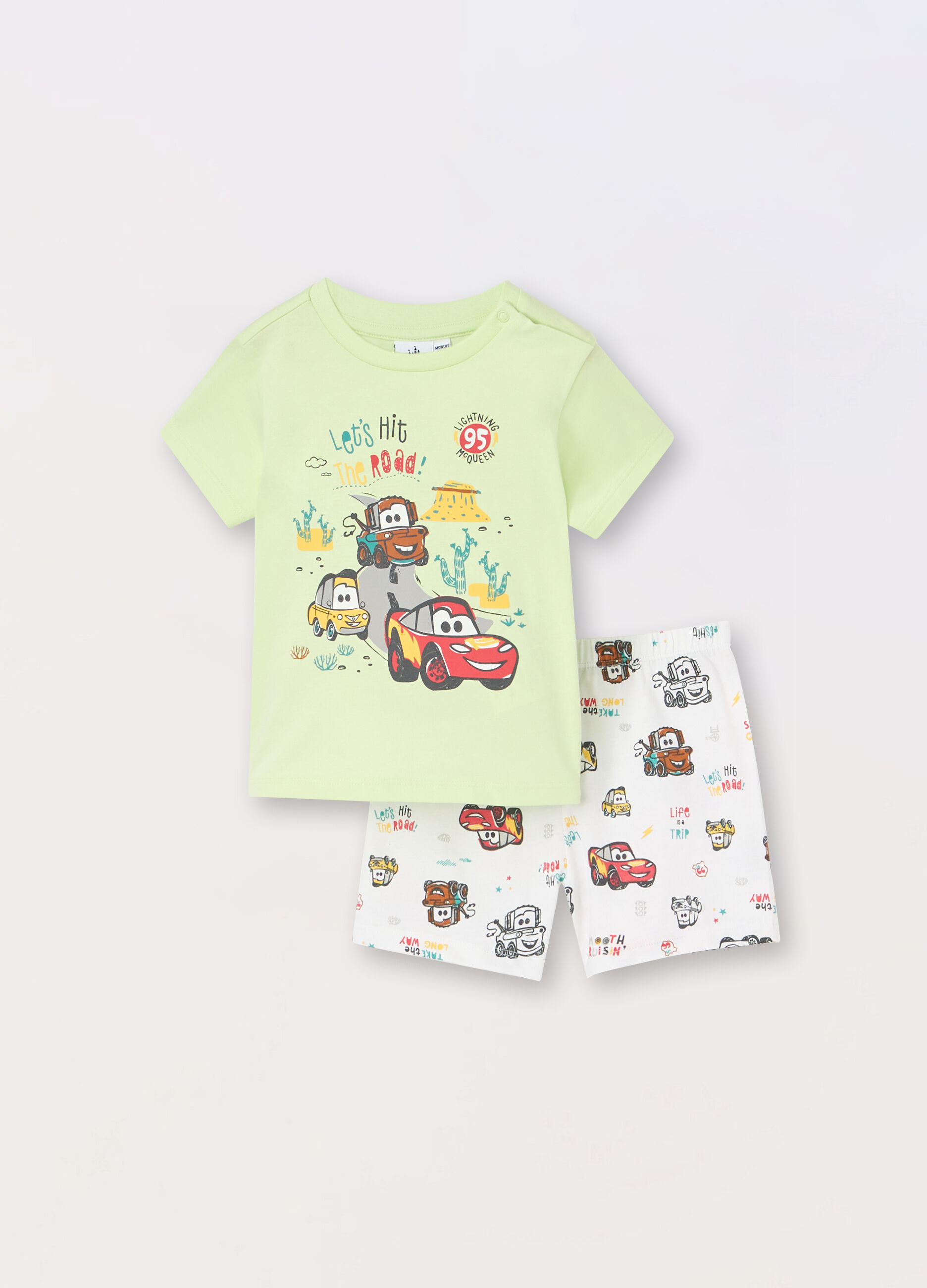 Jogging set in jersey di puro cotone neonato_0