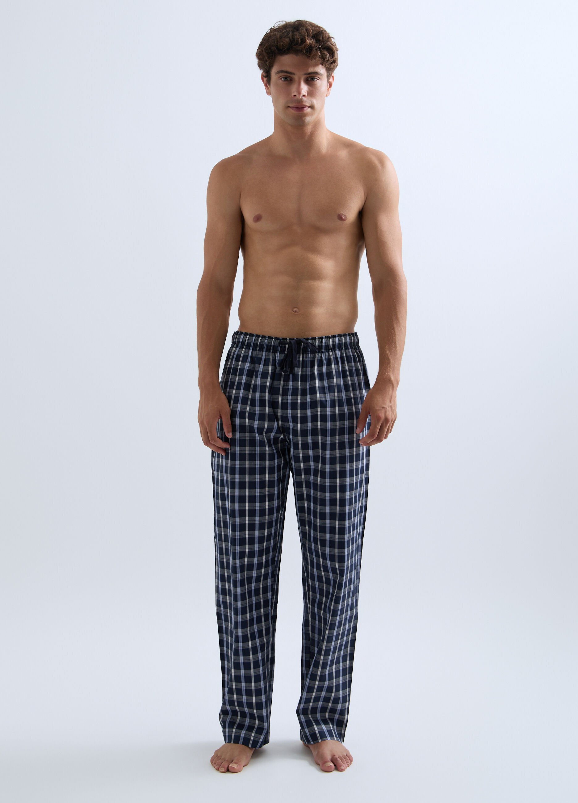Pantalone pigiama in tela di cotone uomo