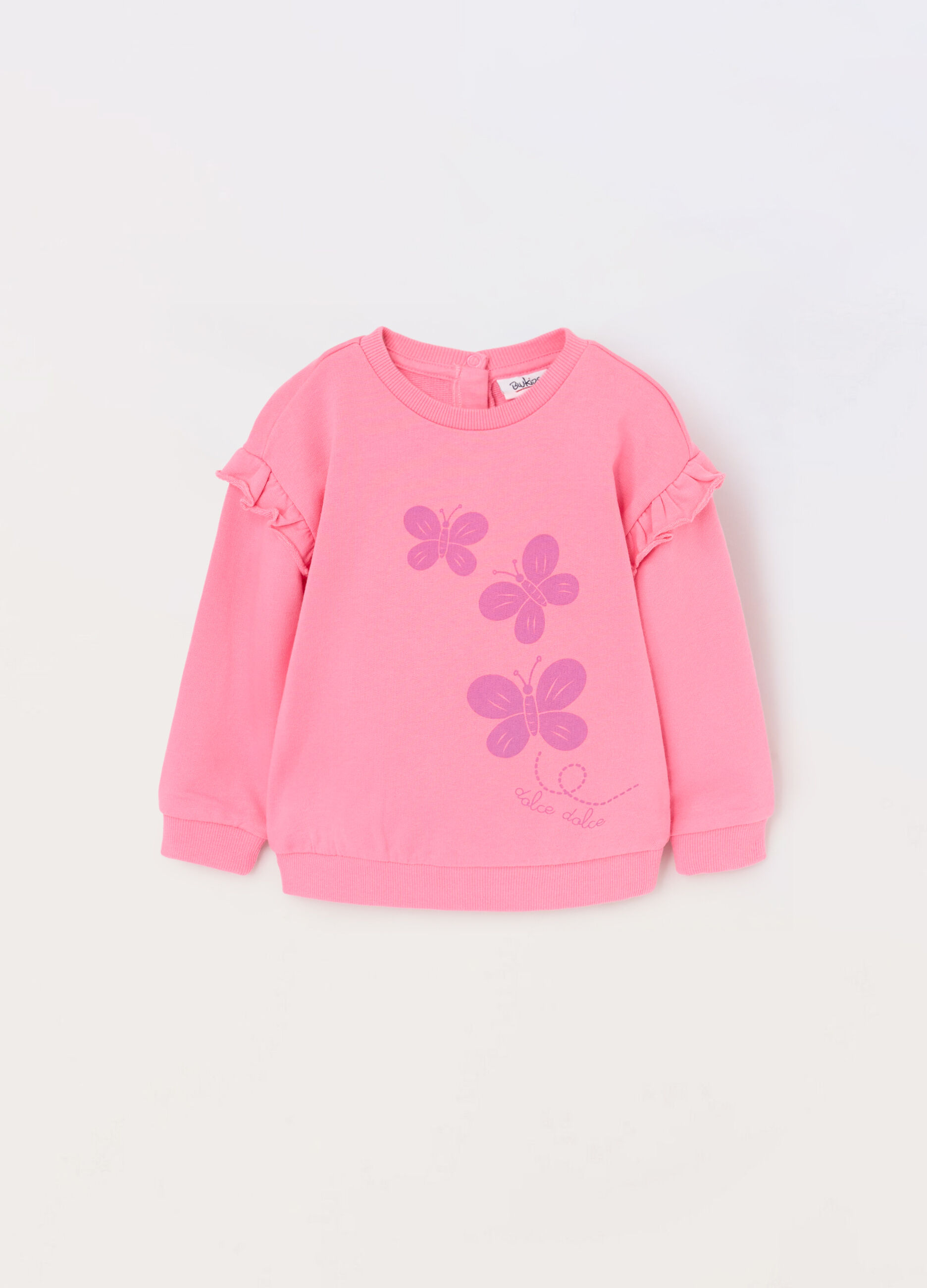Felpa in french terry di puro cotone neonata_0